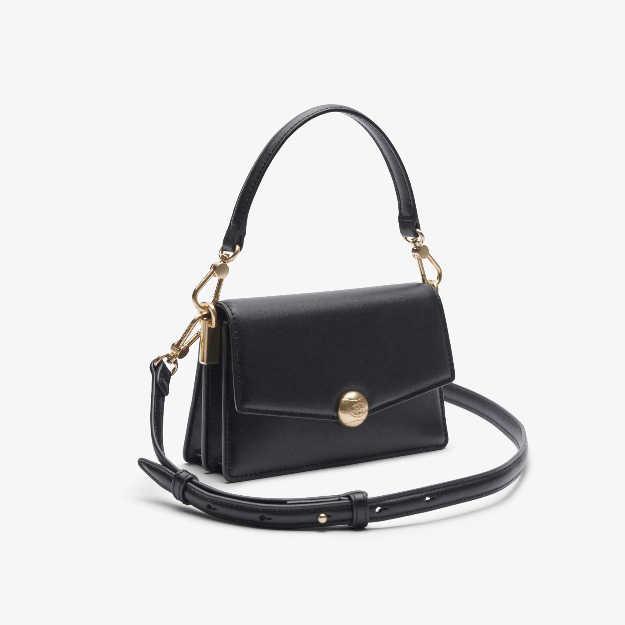 Lacoste Small Tennis Bliss Kadın Deri Siyah Omuz Çantası