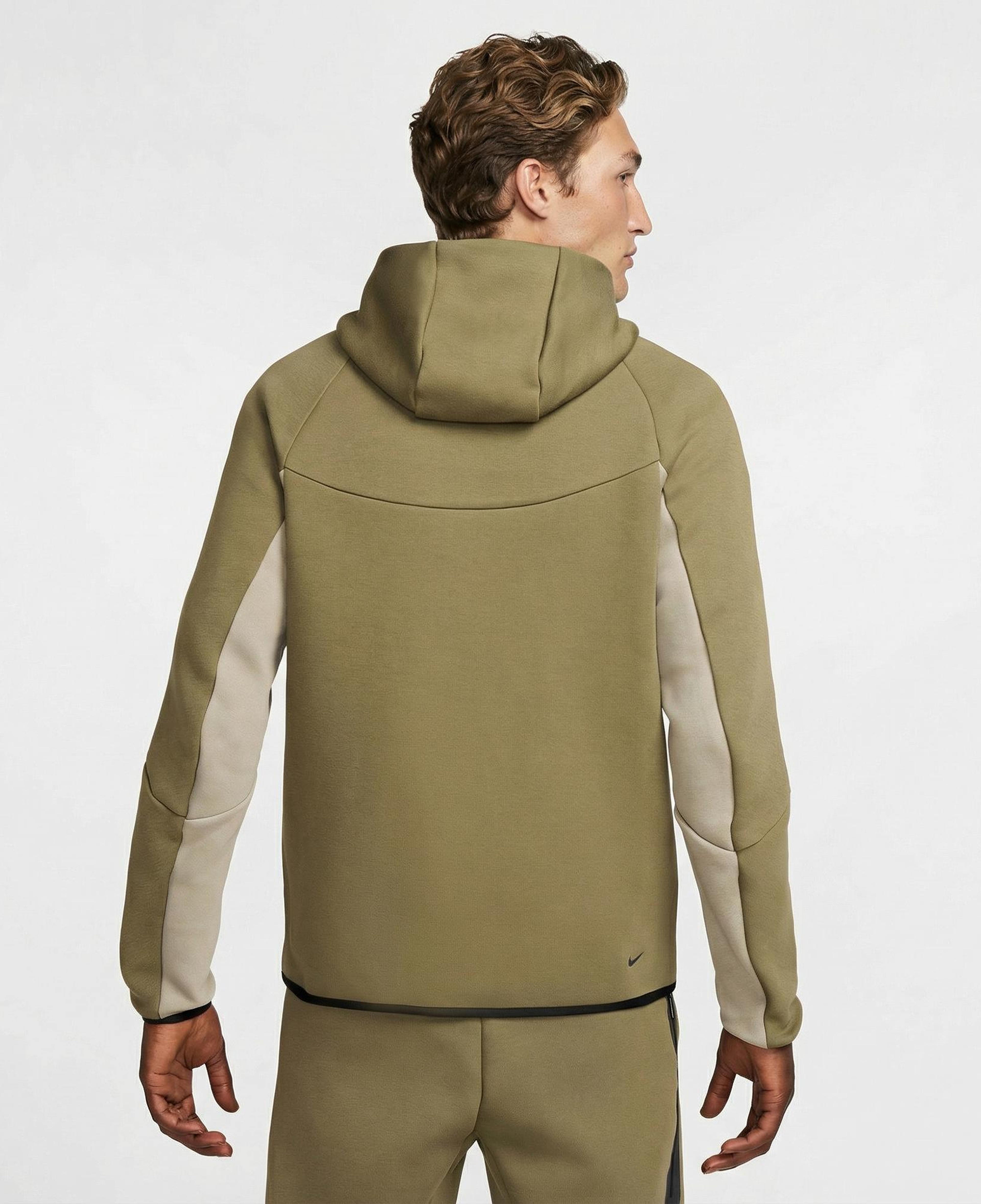 Nike Tech Fleece Erkek Haki Kapüşonlu Hoodie