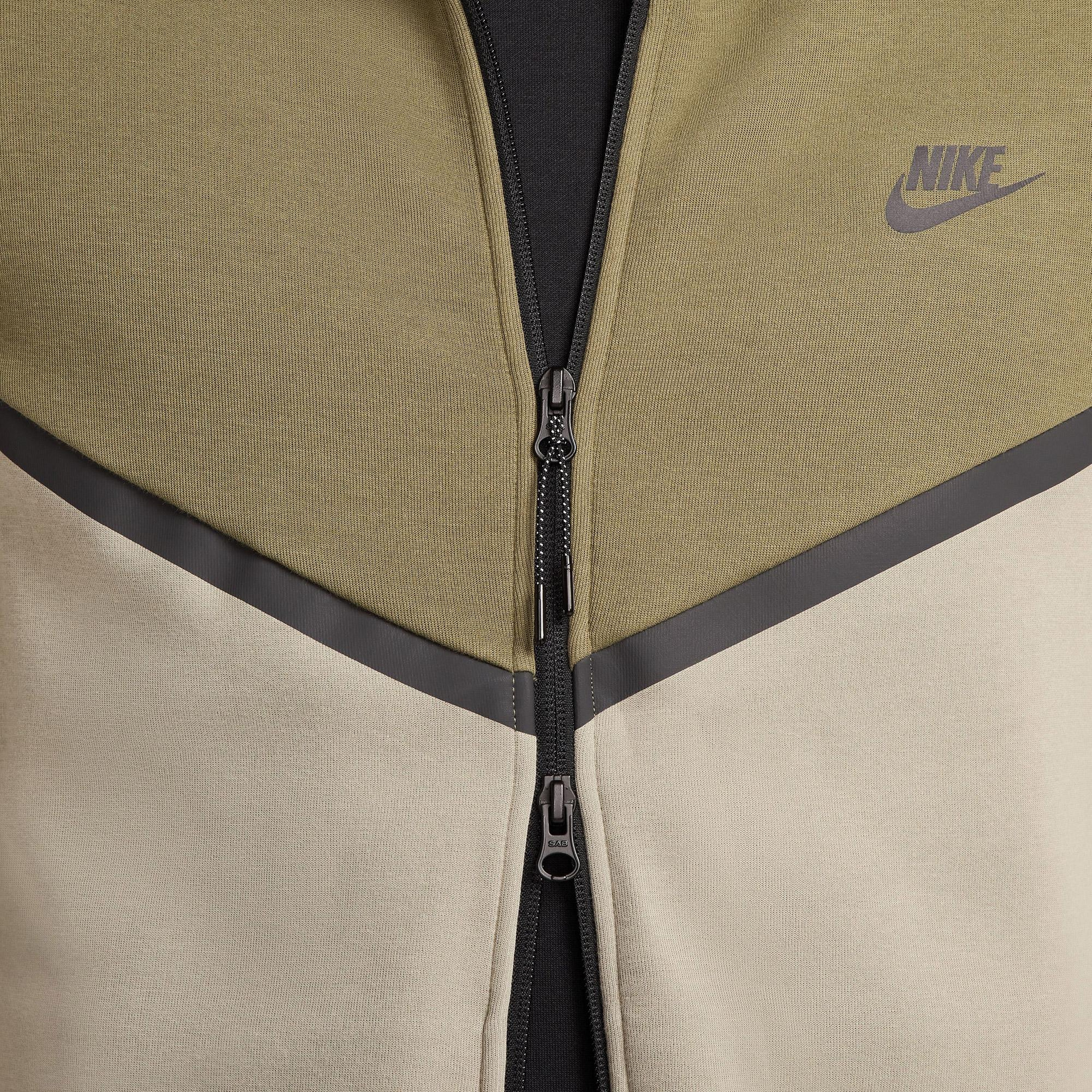 Nike Tech Fleece Erkek Haki Kapüşonlu Hoodie