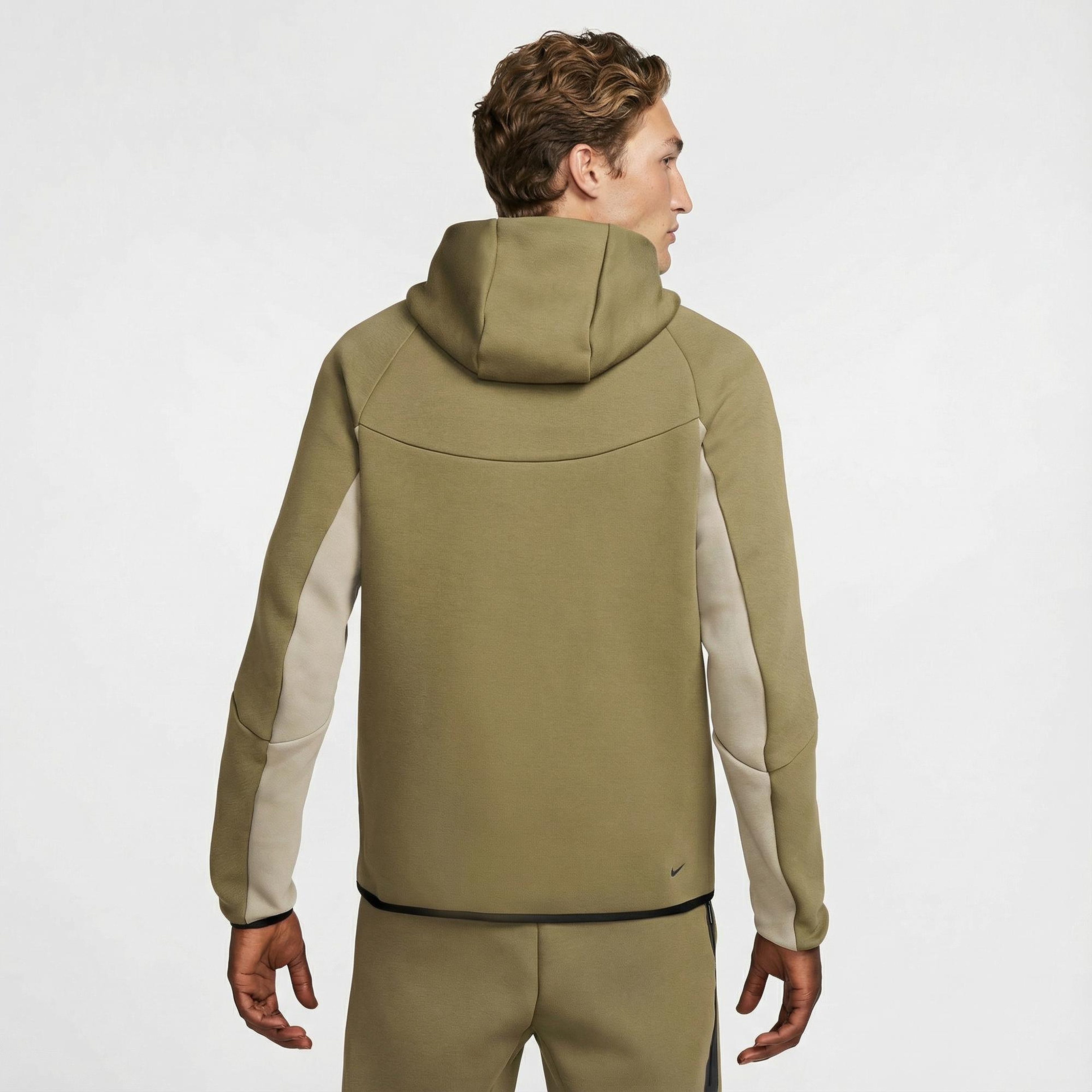 Nike Tech Fleece Erkek Haki Kapüşonlu Hoodie