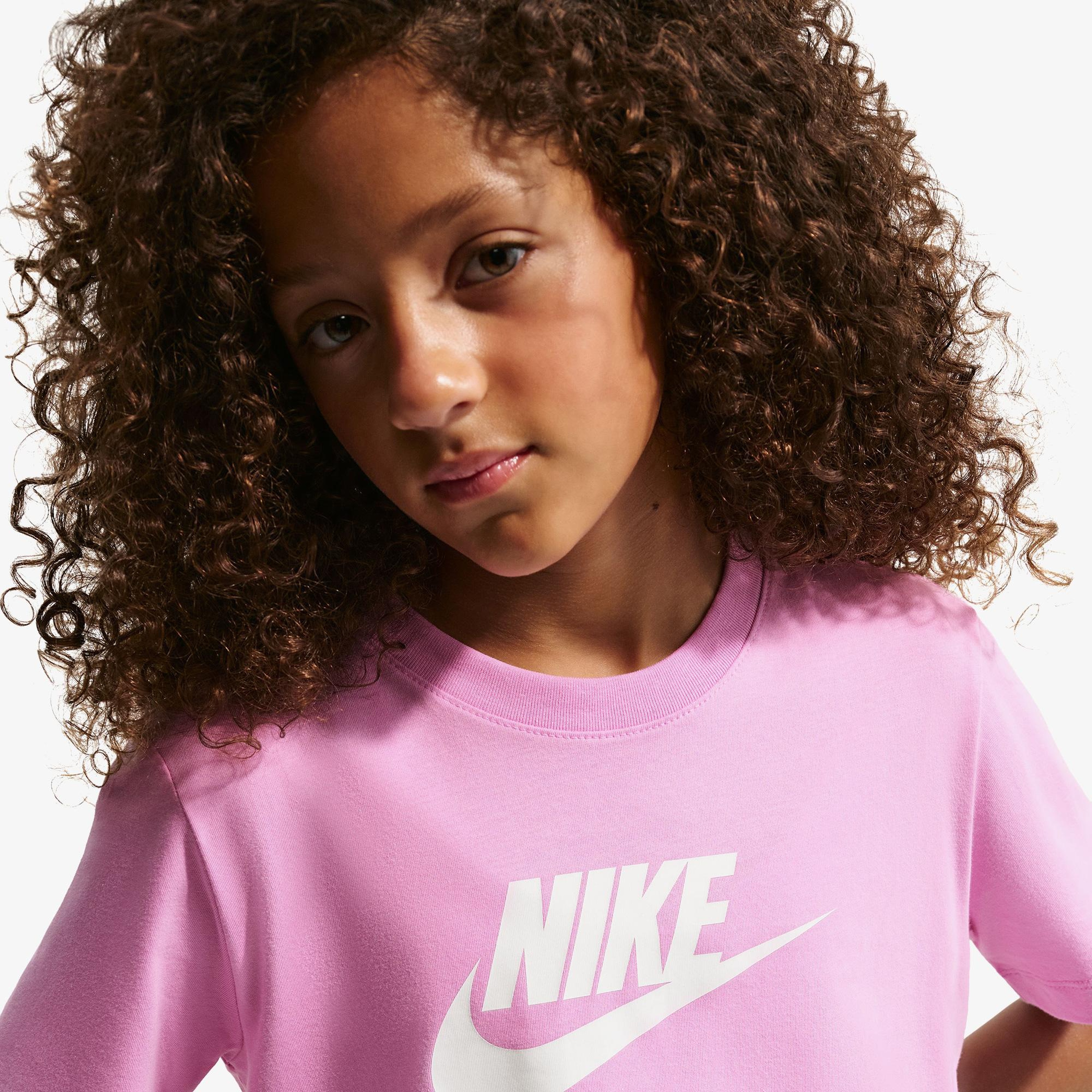 Nike Sportswear Futura Çocuk Pembe Crop T-Shirt