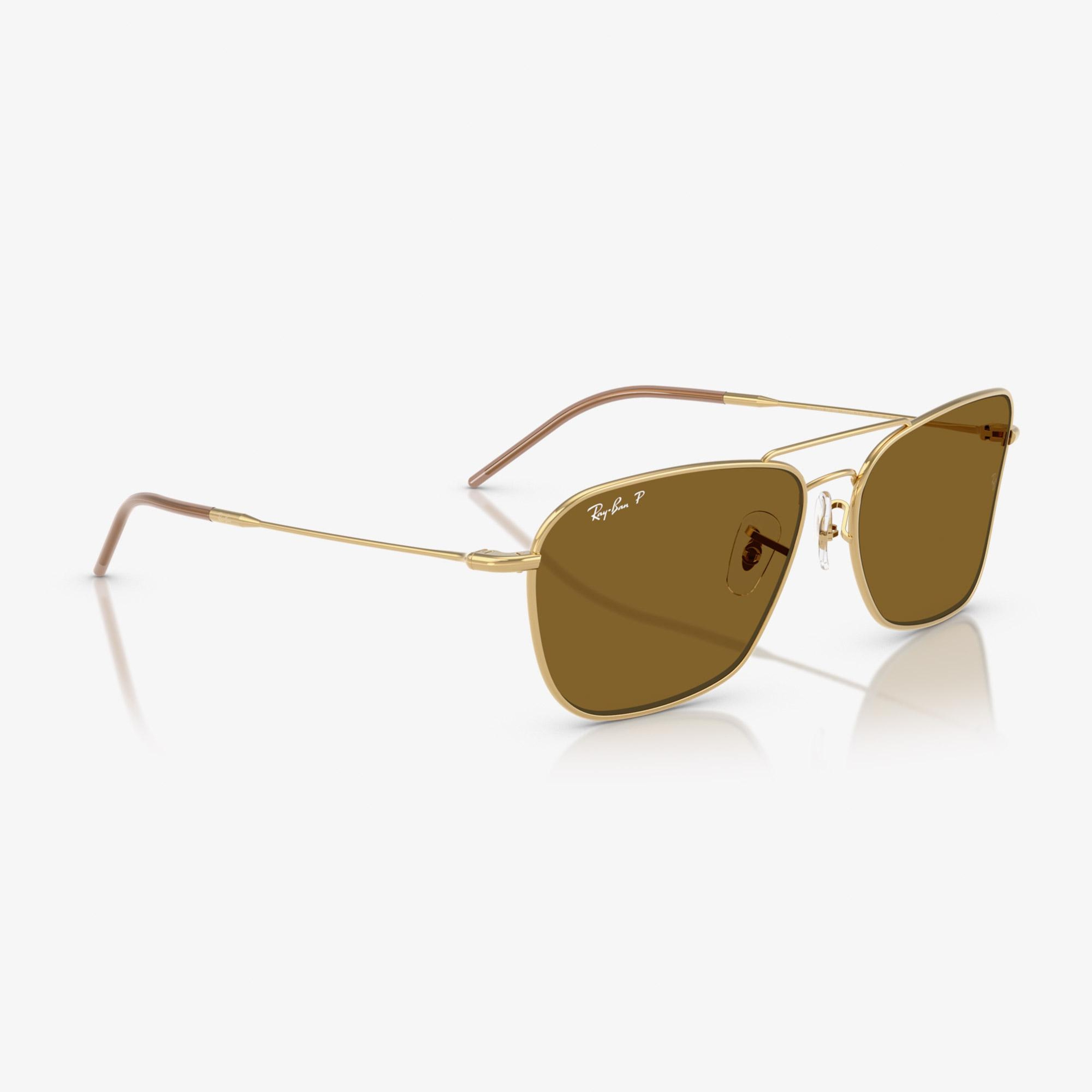 Ray-Ban Caravan Reverse RBR0102S Unisex Altın Rengi Güneş Gözlüğü