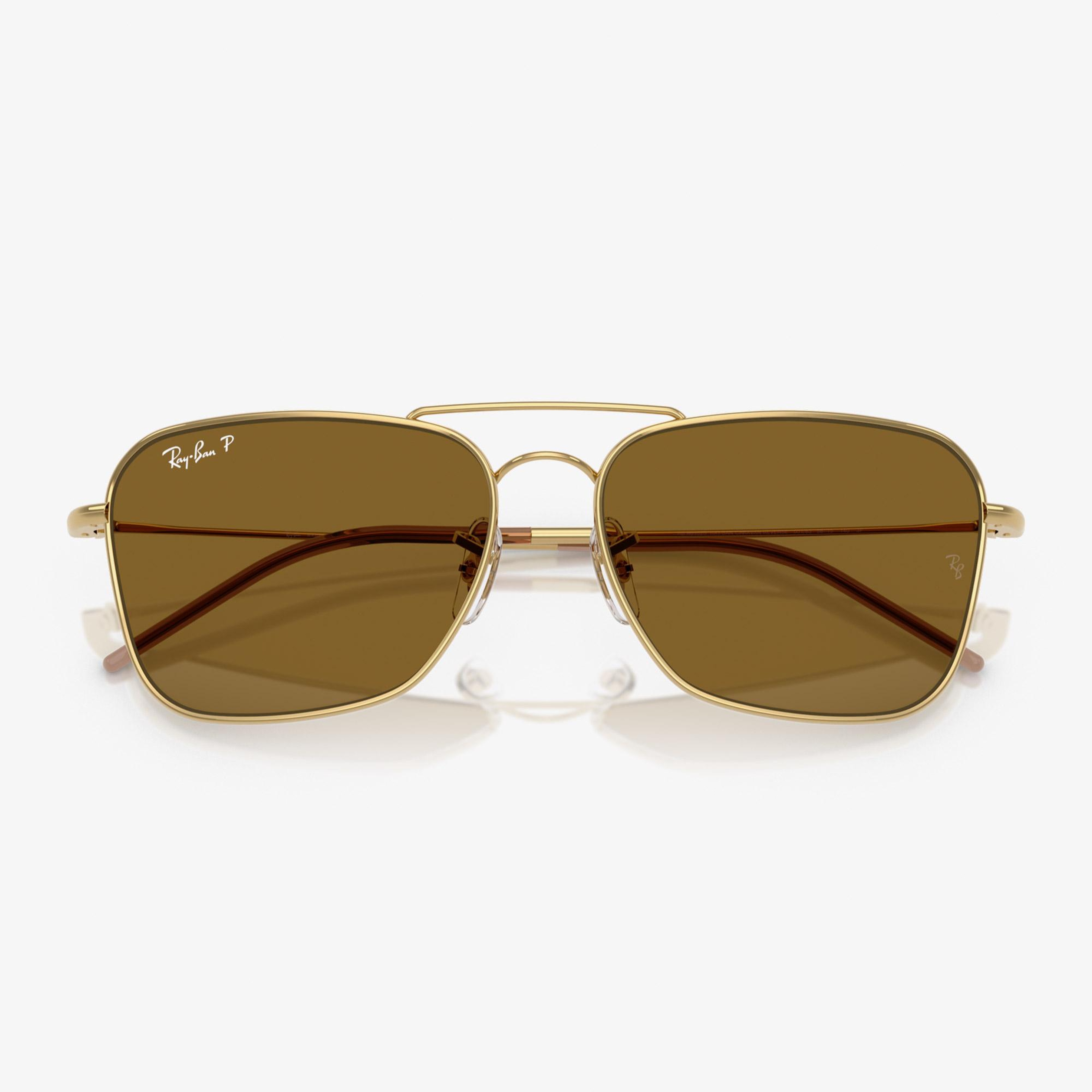 Ray-Ban Caravan Reverse RBR0102S Unisex Altın Rengi Güneş Gözlüğü