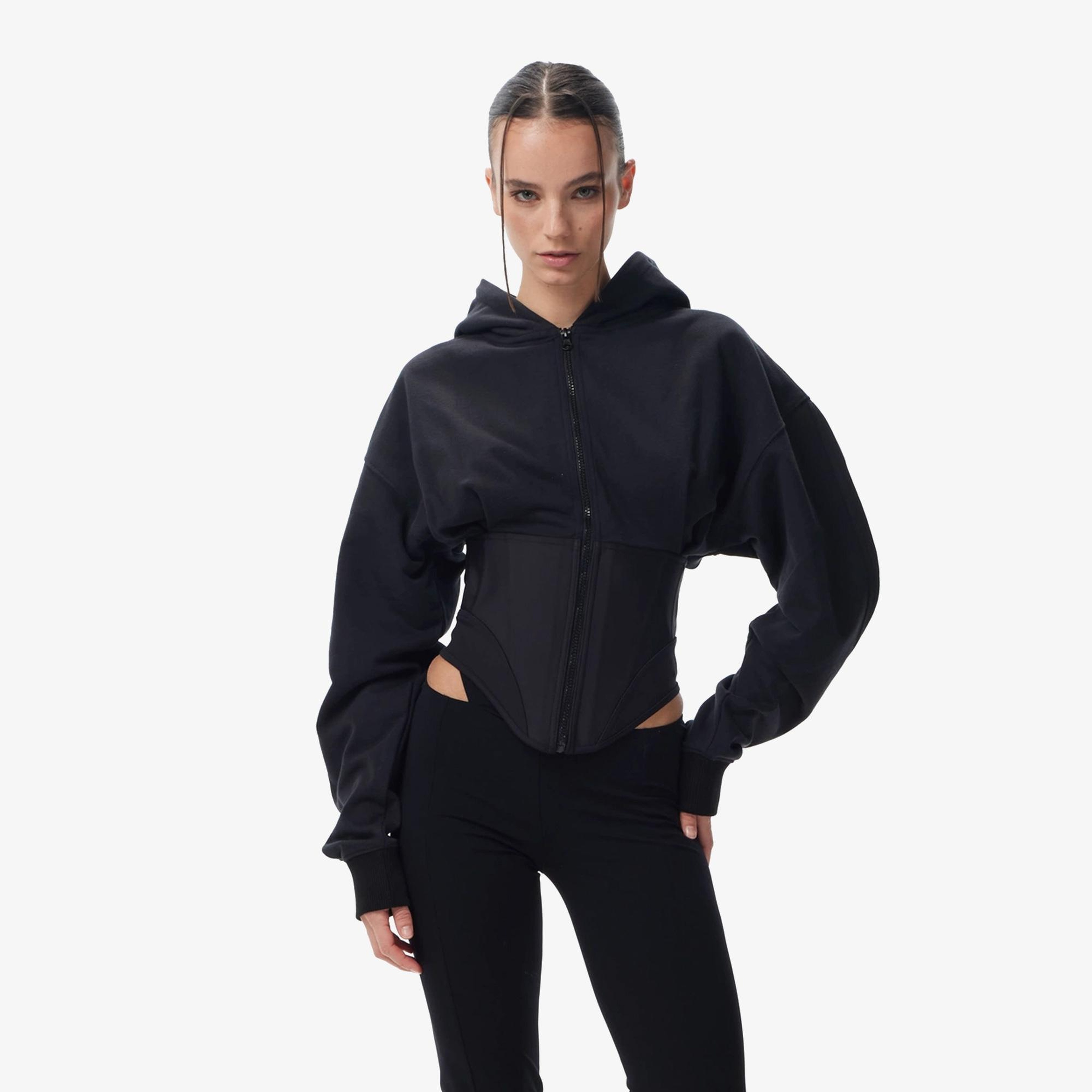 Fabby Siyah Kadın Sweatshirt