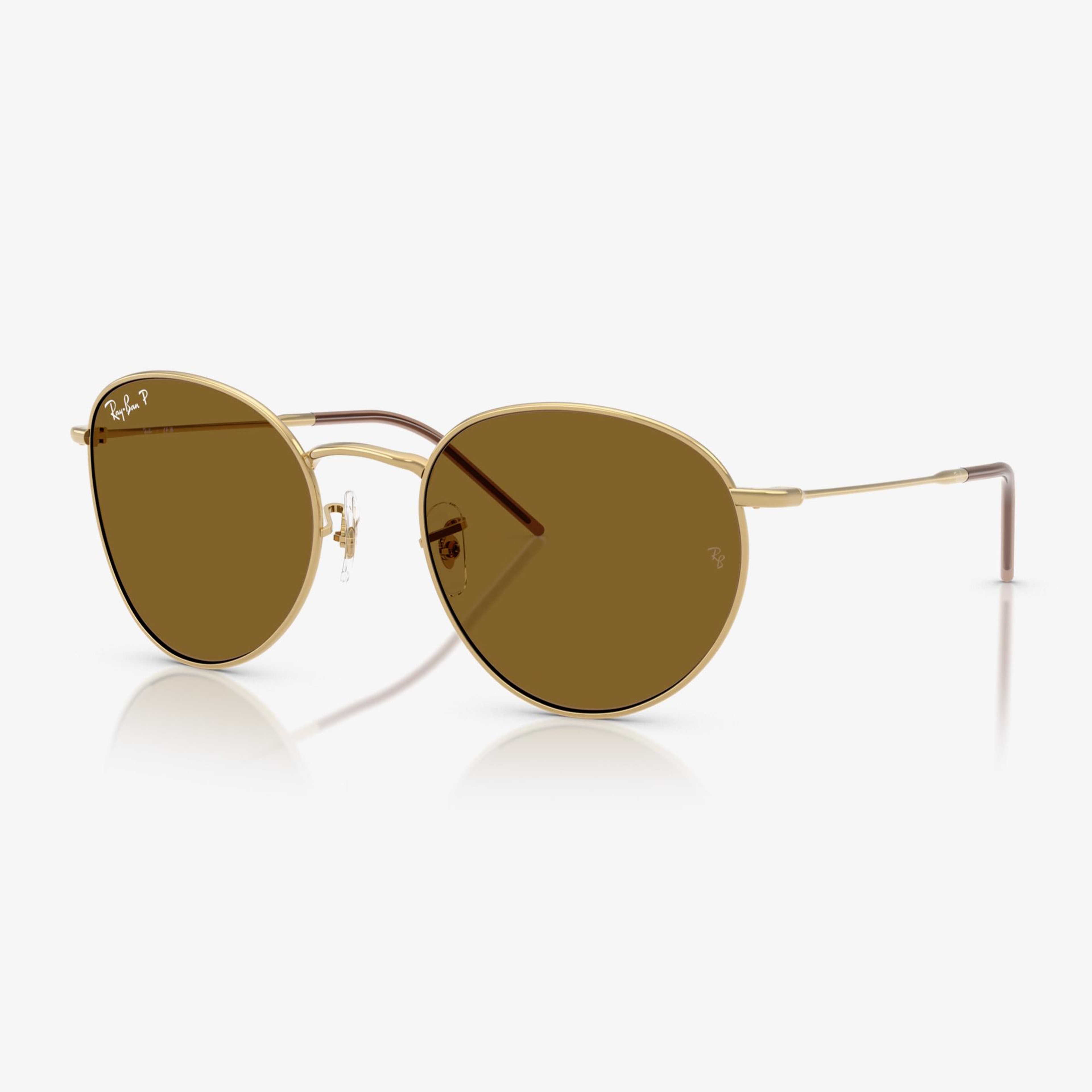 Ray-Ban Round Reverse RBR0103S Unisex Altın Rengi Güneş Gözlüğü