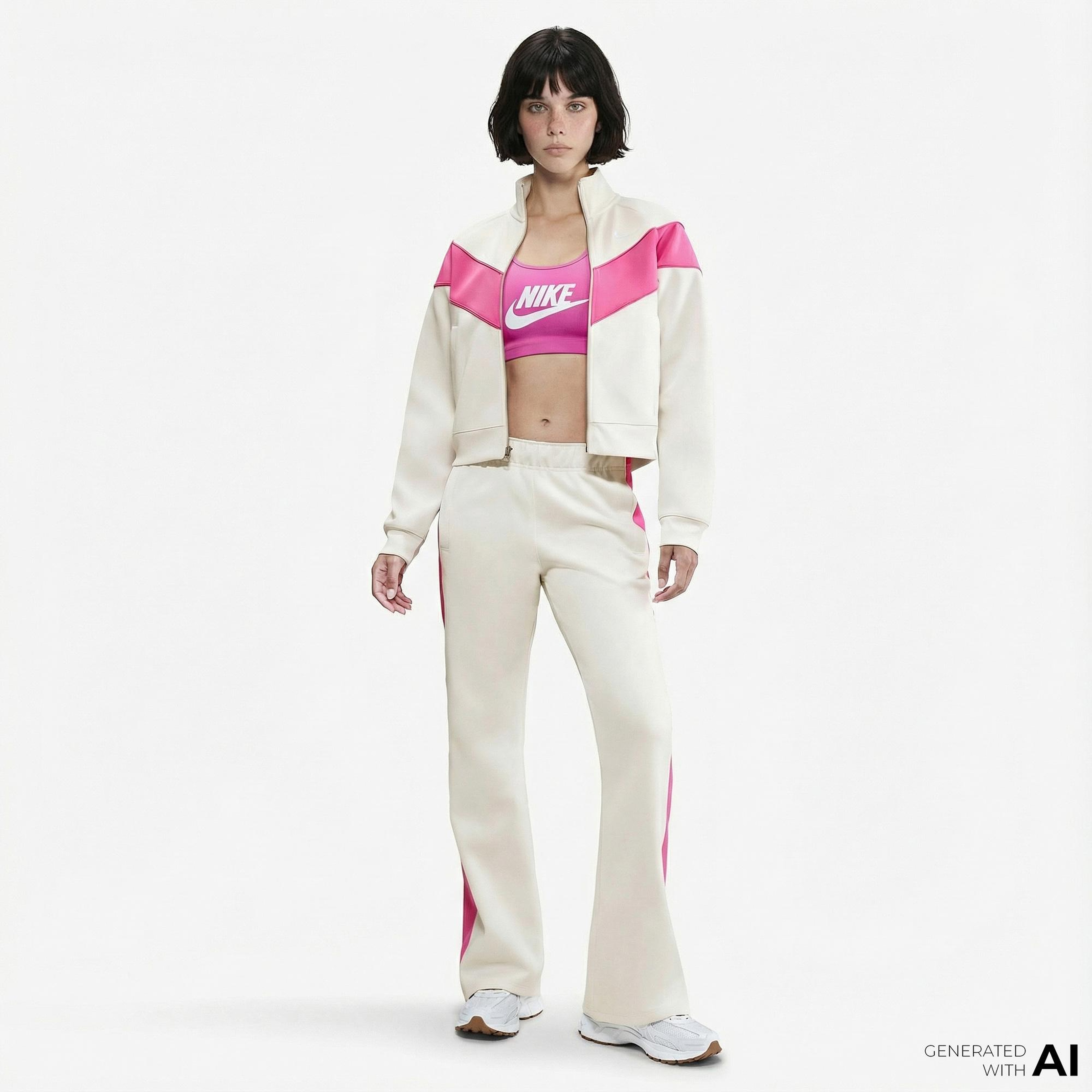 Nike Sportswear Windrunner Poly Kadın Krem Rengi Ceket