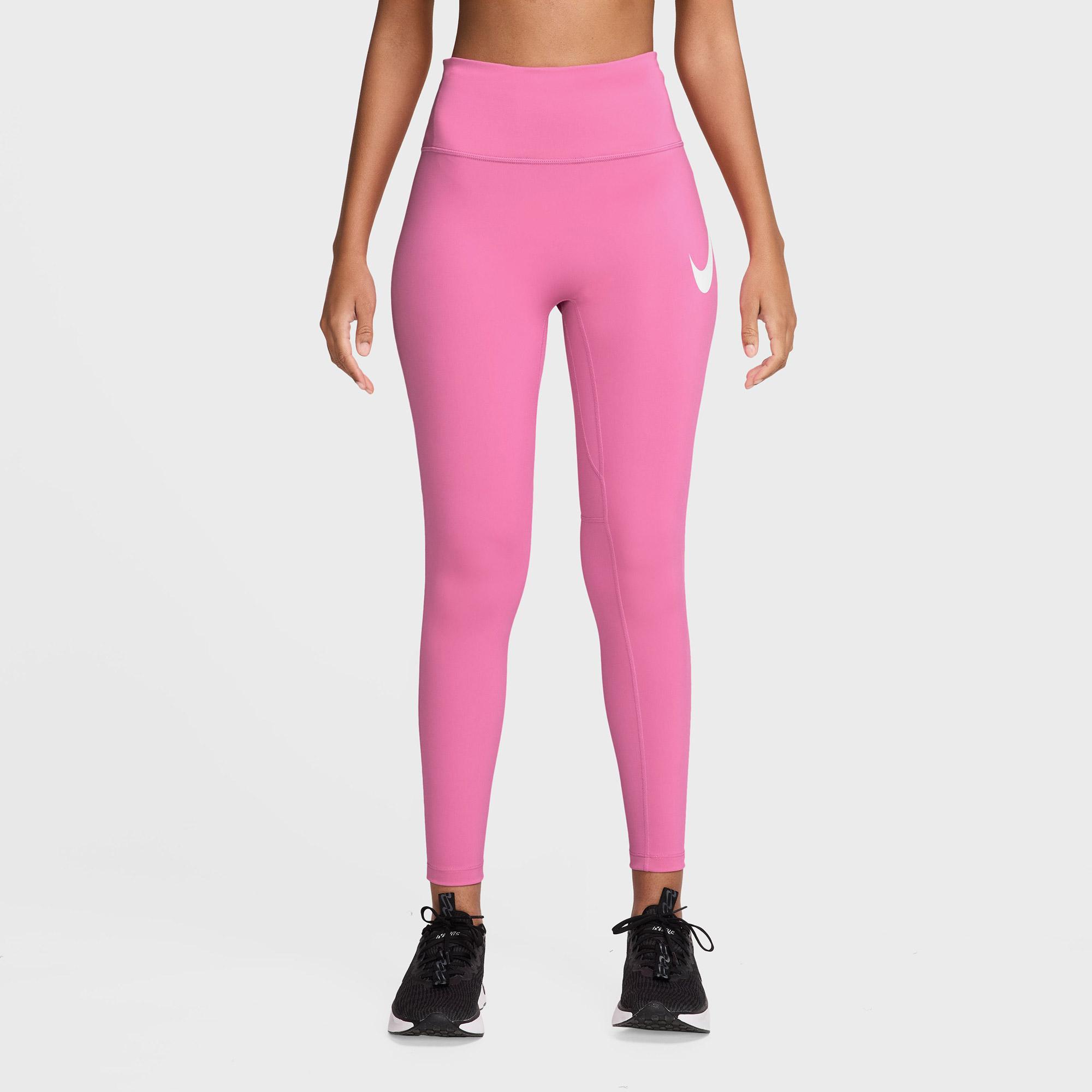 Nike Dri-Fit Tempo Swoosh Run Kadın Pembe Tayt