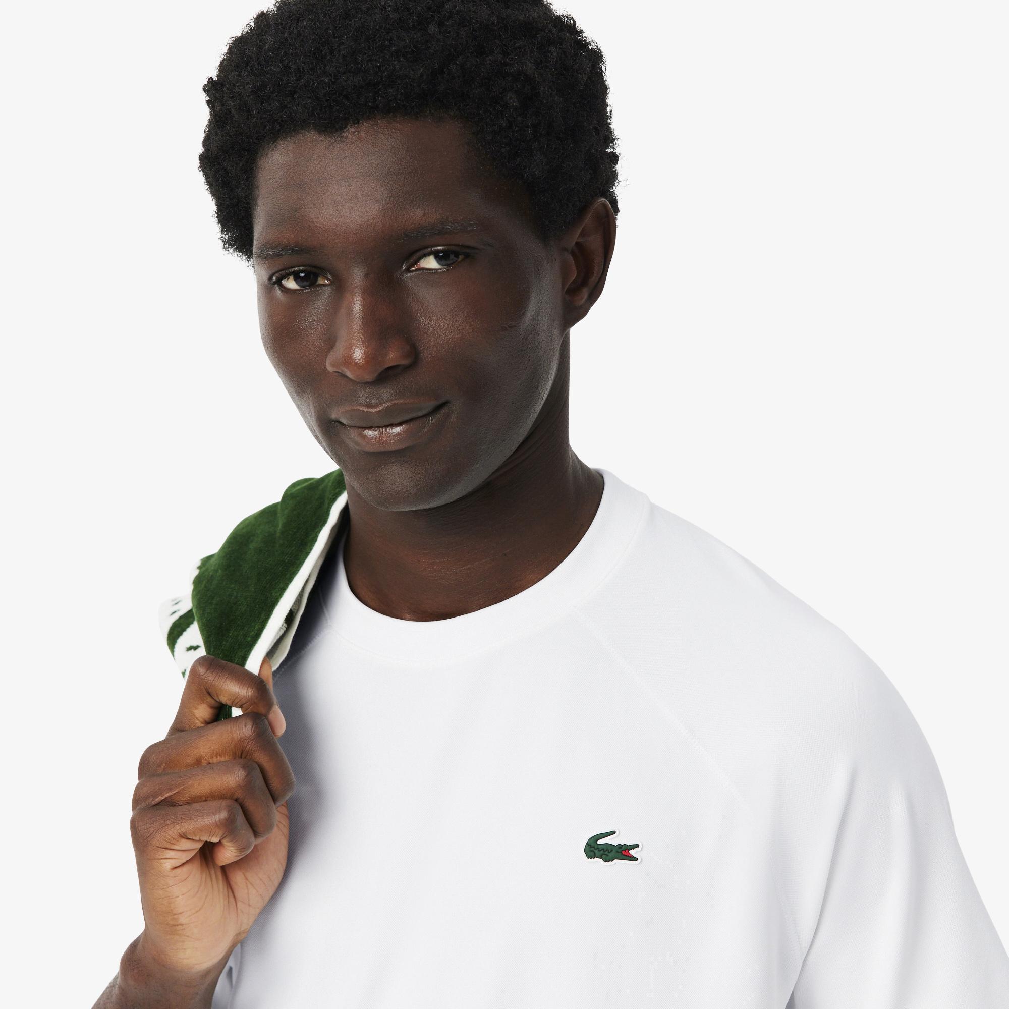 Lacoste Erkek Regular Fit Bisiklet Yaka Beyaz T-Shirt