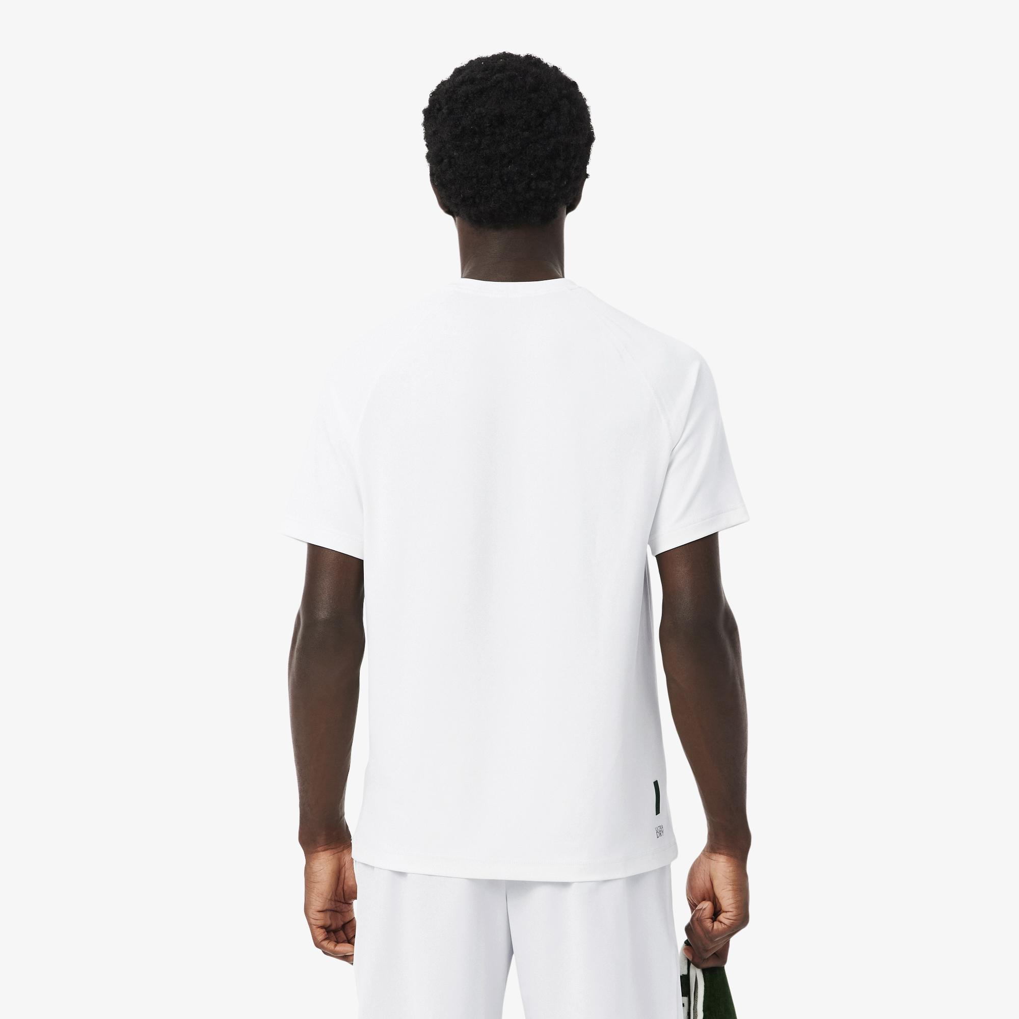 Lacoste Erkek Regular Fit Bisiklet Yaka Beyaz T-Shirt