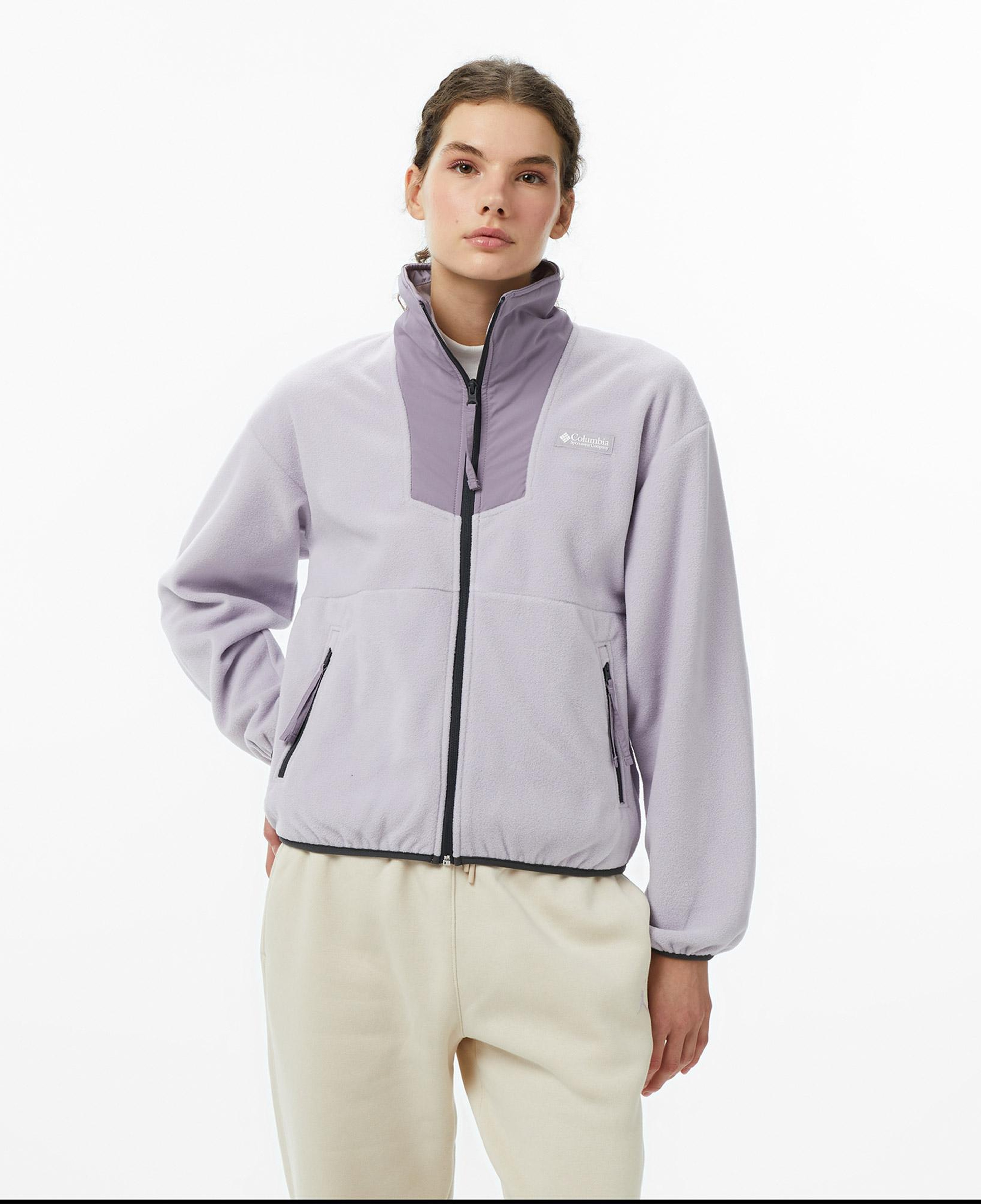 Columbia Sequoia Grove Full Zip Fleece Kadın Mor Outdoor Sweatshirt