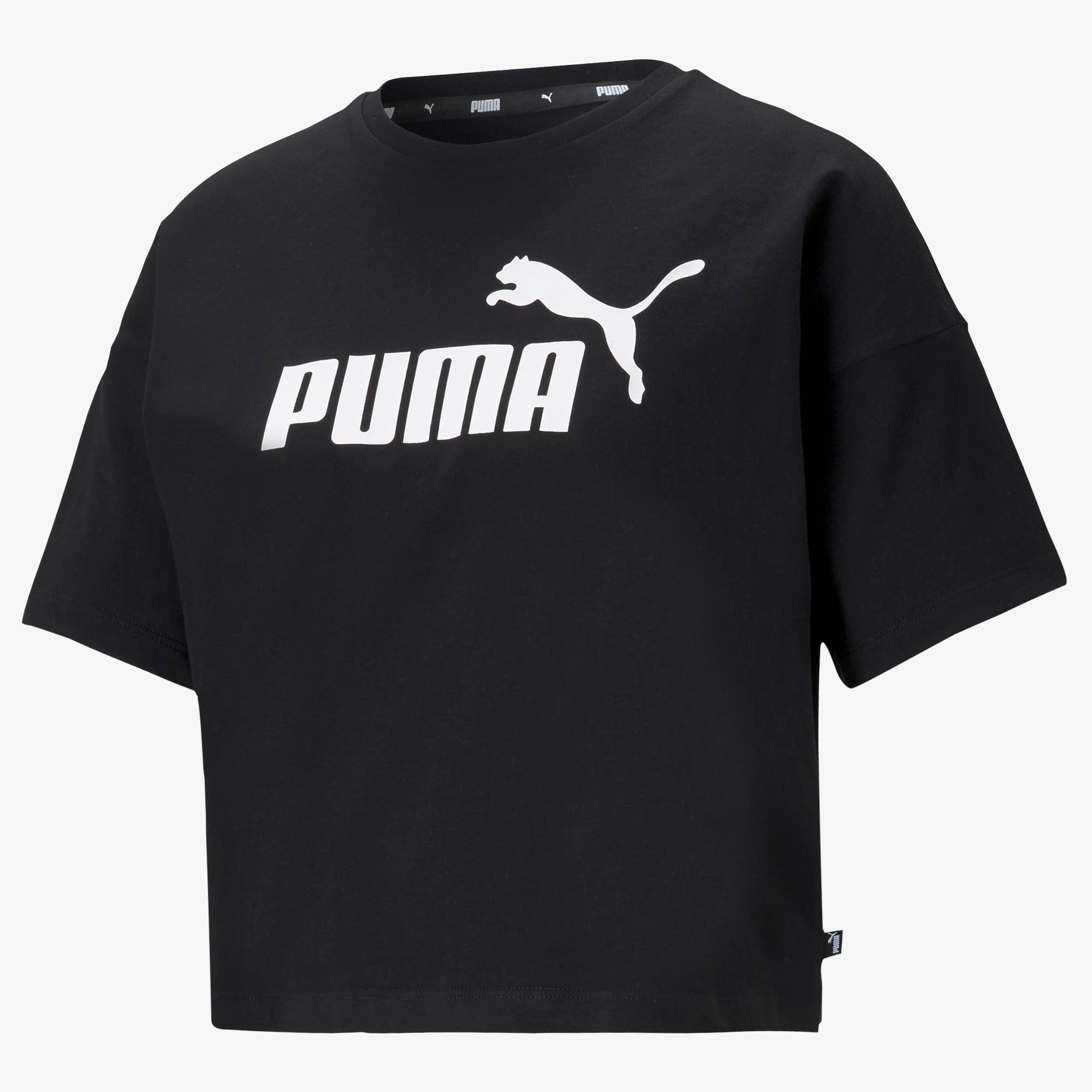 Puma Essentials Logo Kadın Siyah T-Shirt
