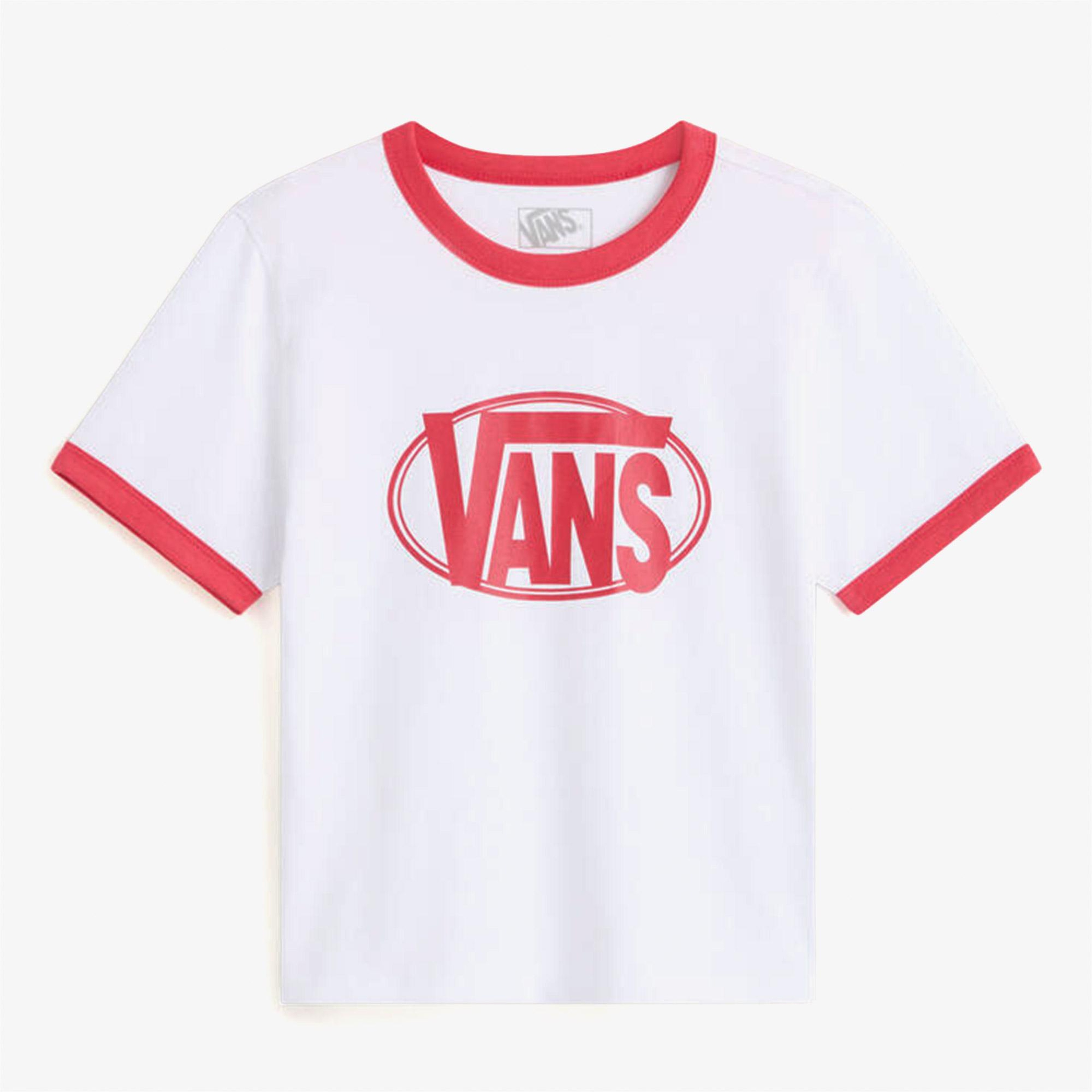 Vans Center Chest Ringer  Kadın Beyaz T-Shirt