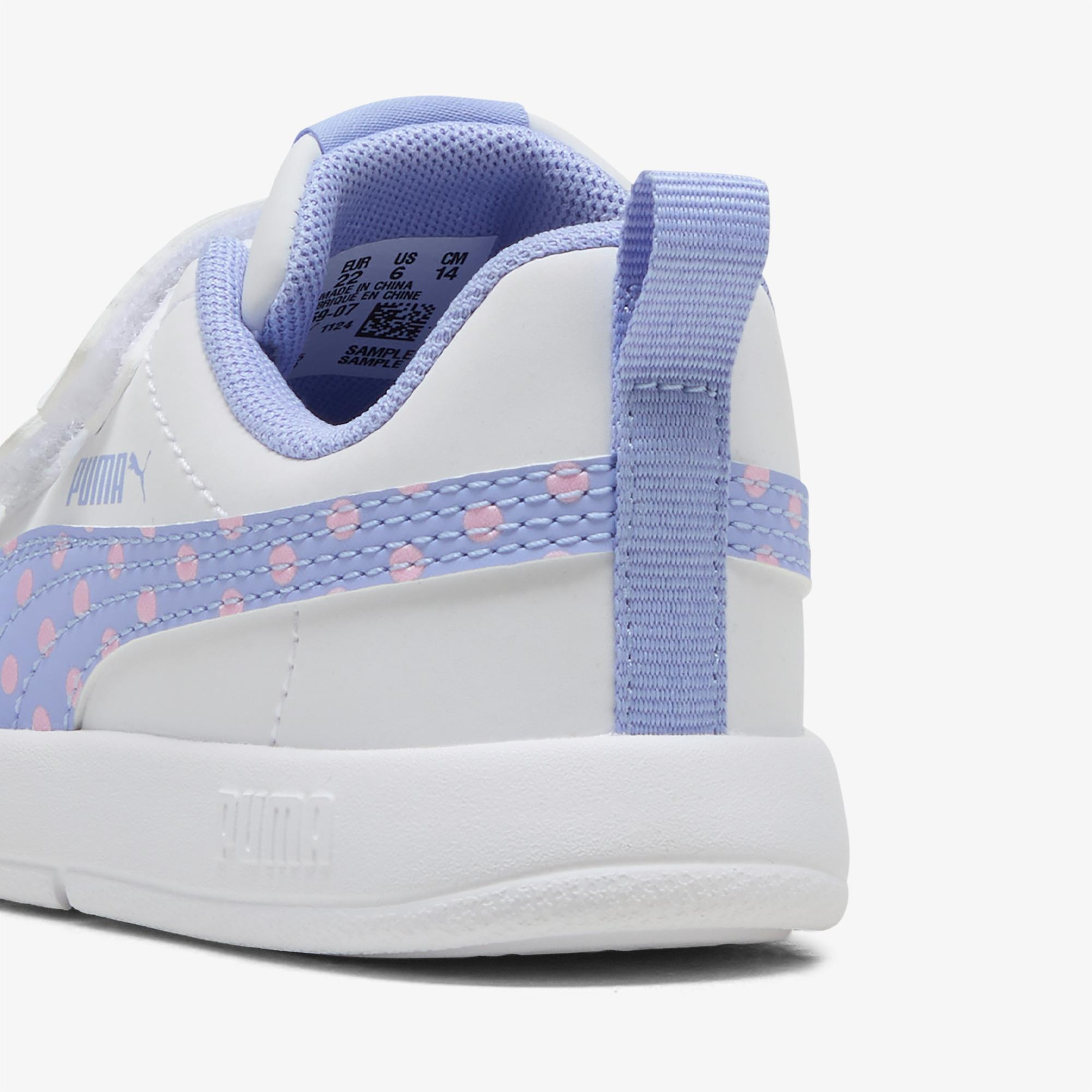 Puma Courtflex V3 Dotty V Çocuk Beyaz Spor Ayakkabı