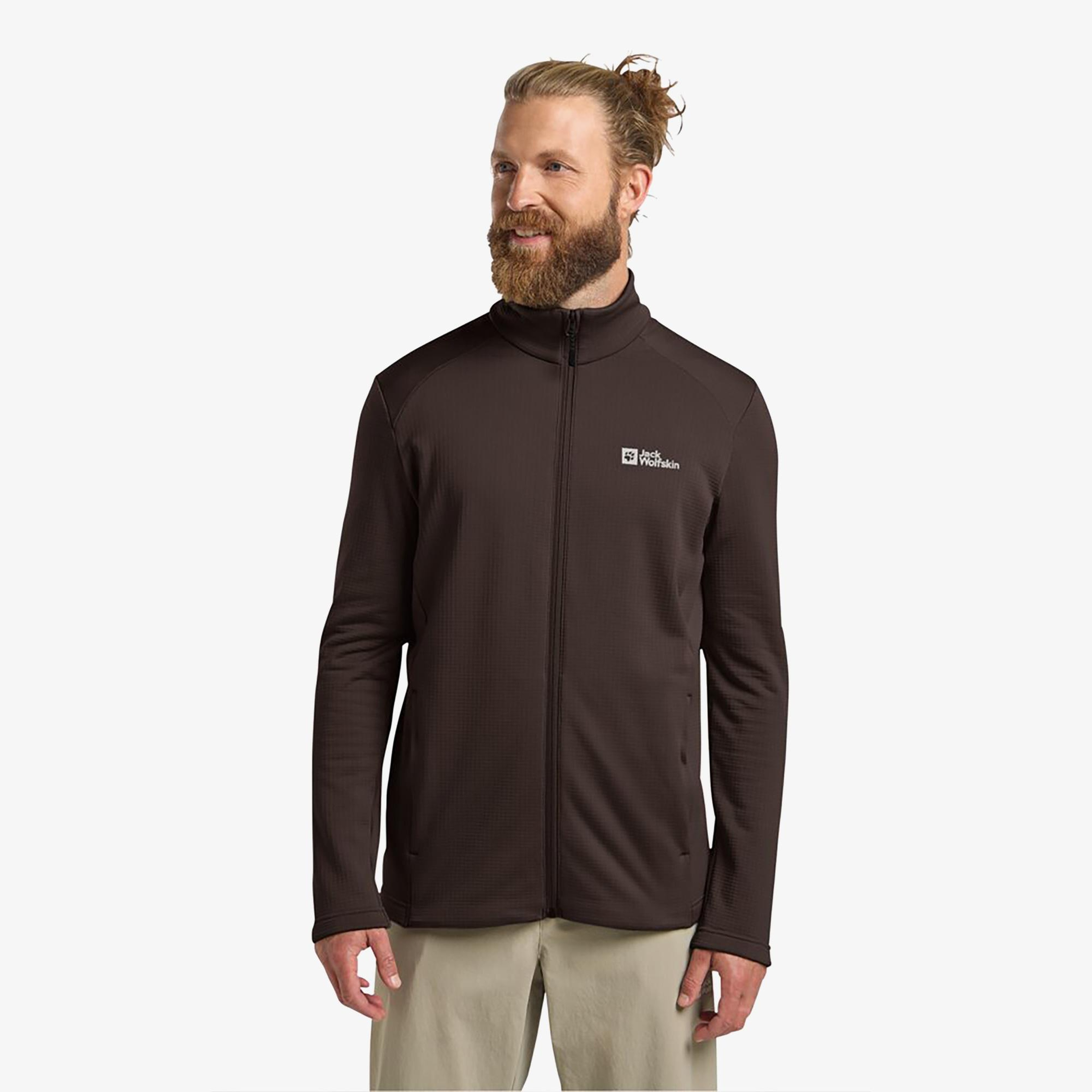 Jack Wolfskin Kolbenberg Full Zipped Erkek Kahverengi Ceket