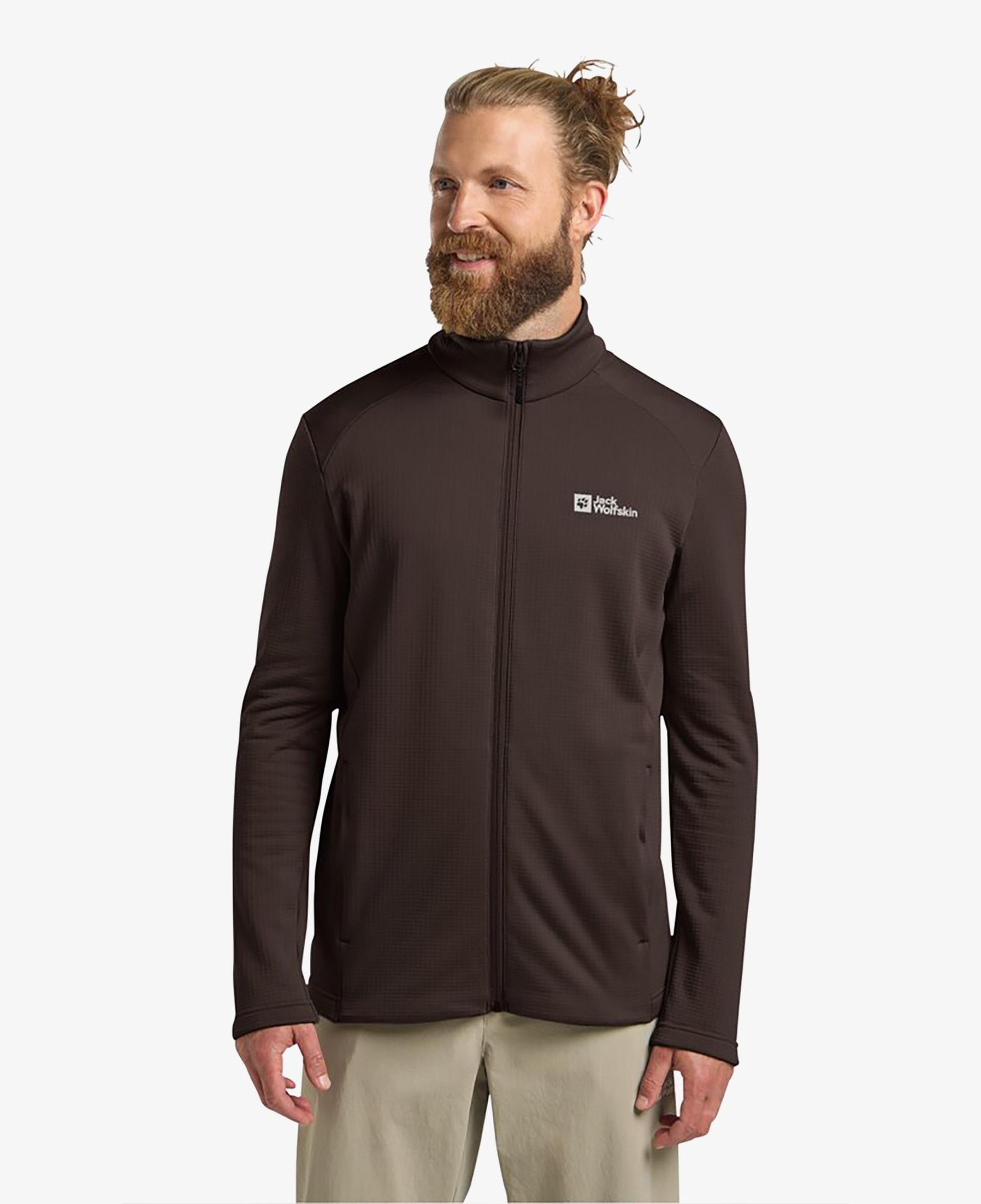 Jack Wolfskin Kolbenberg Full Zipped Erkek Kahverengi Ceket