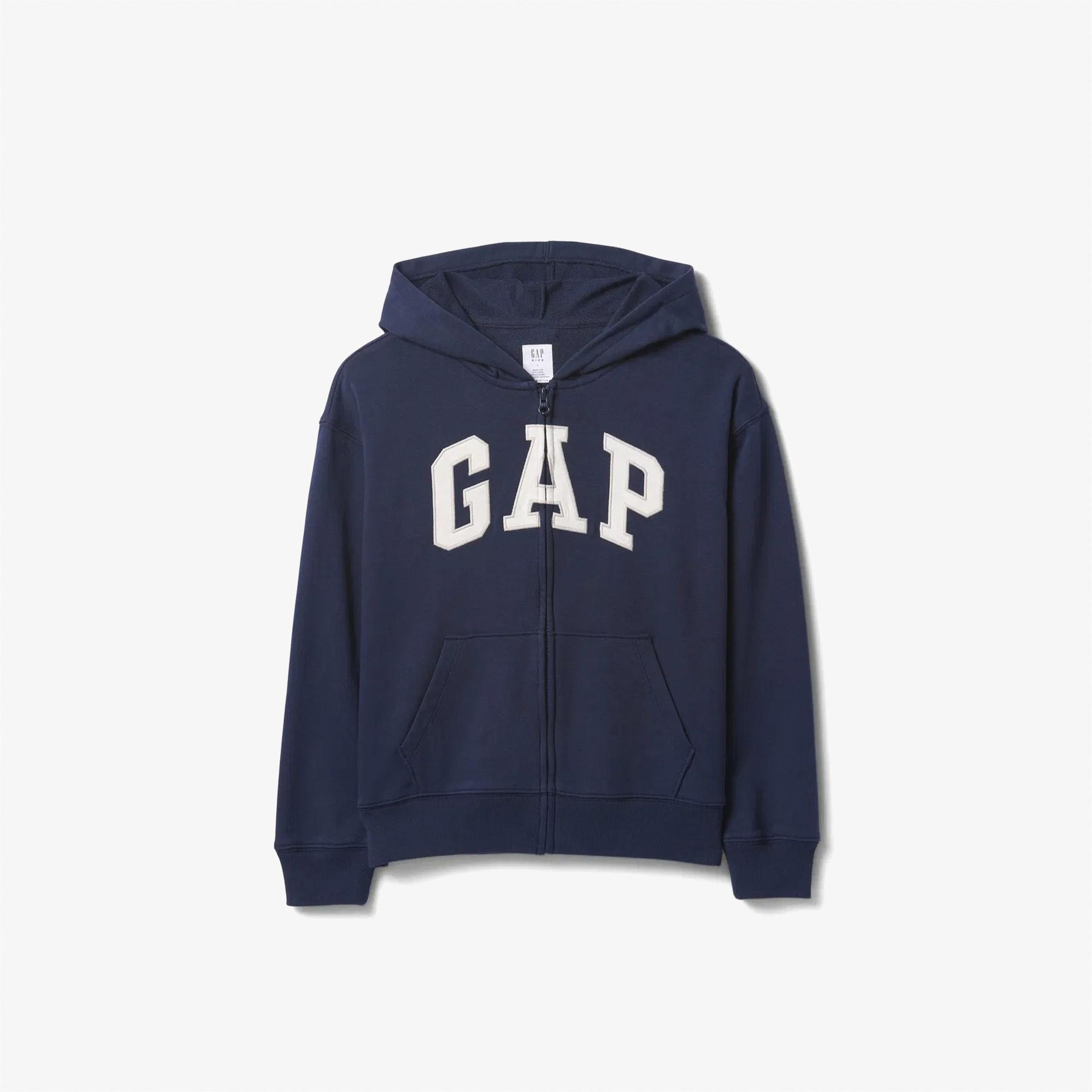 Gap V-Frch Bas Heritage Logo Çocuk Lacivert Sweatshirt