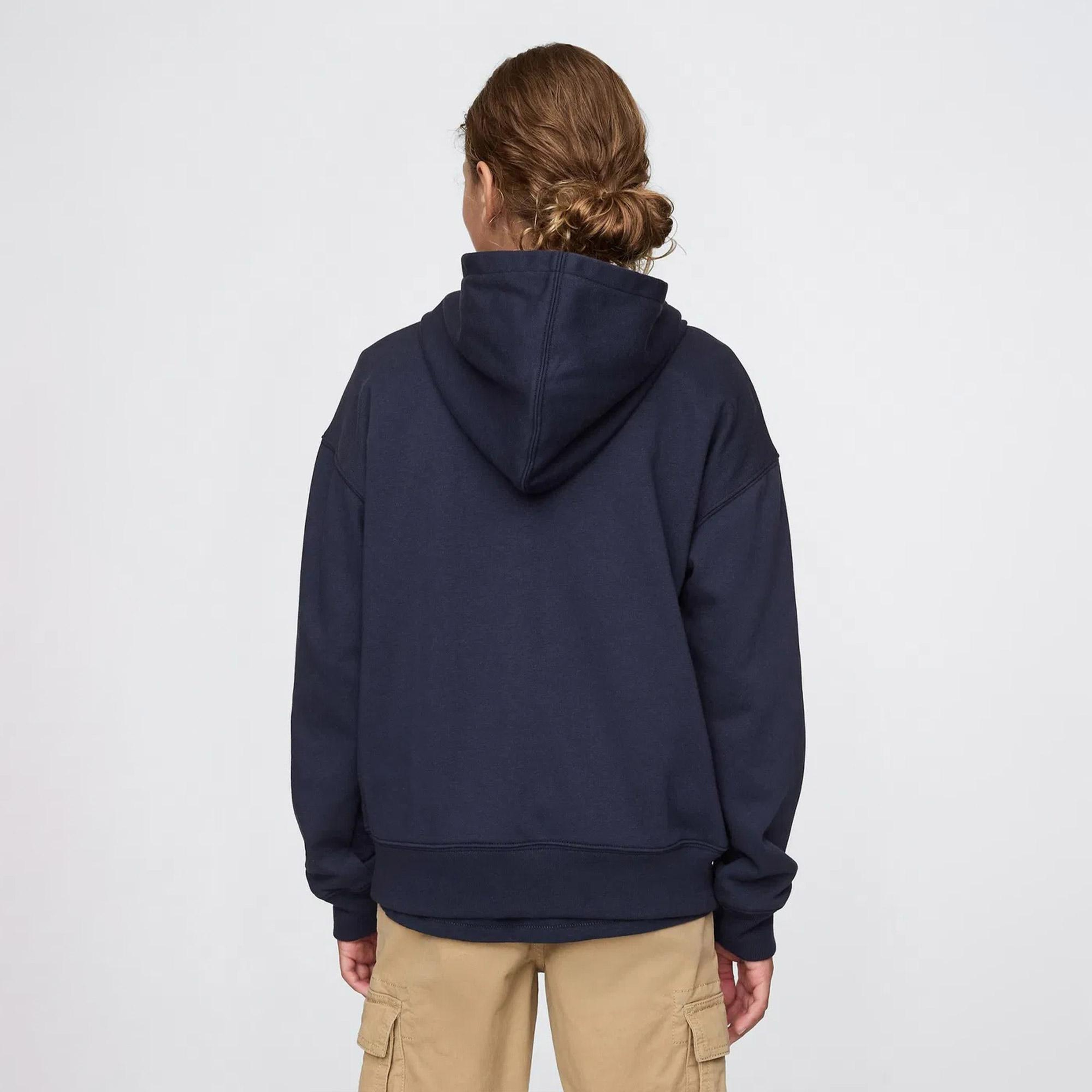 Gap V-Frch Bas Heritage Logo Çocuk Lacivert Sweatshirt