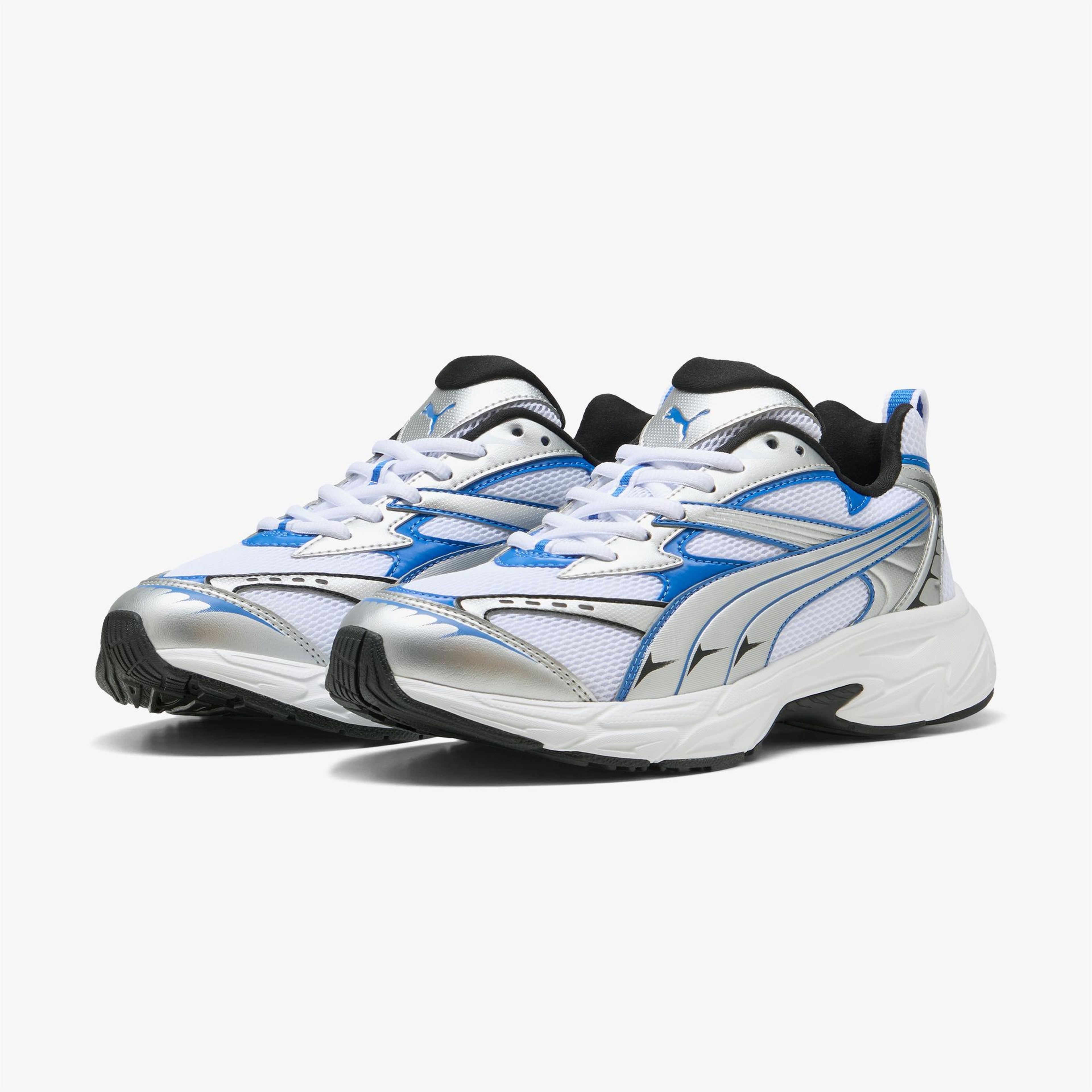 Puma Morphic Unisex Mavi Detaylı Beyaz Spor Ayakkabı