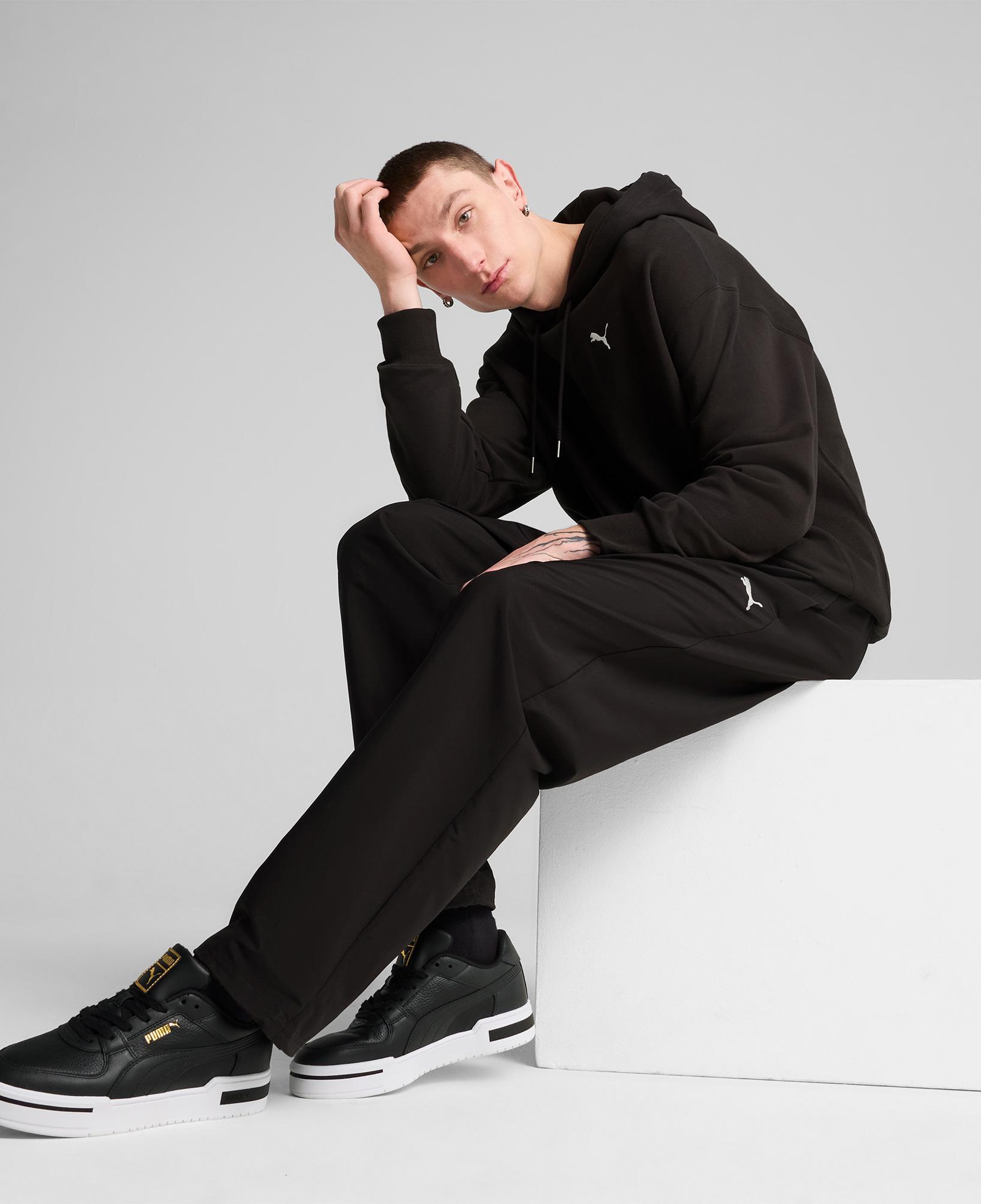 Puma Wardrobe Essentials Relaxed Erkek Siyah Sweatshirt