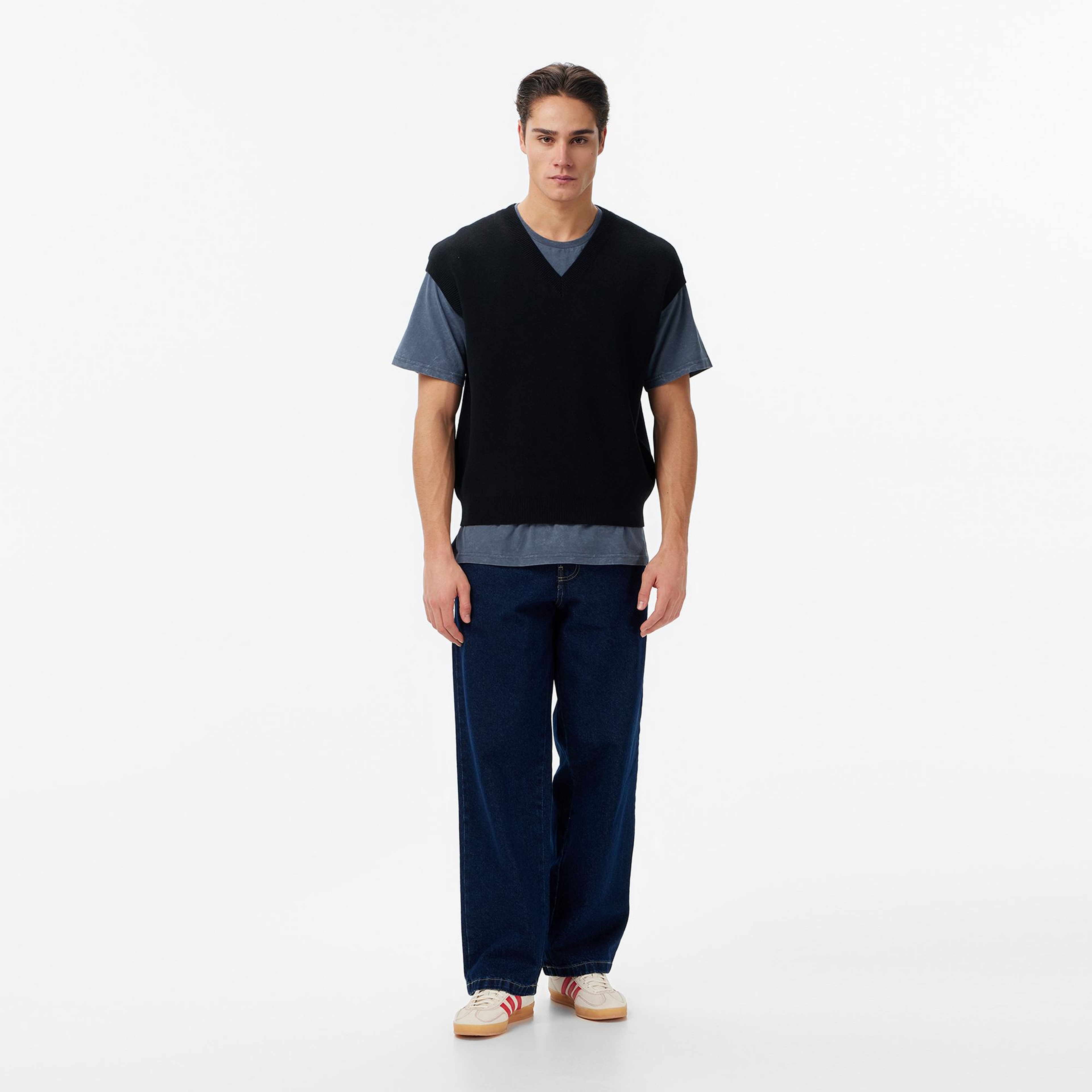 Les Benjamins Regular Fit Erkek Siyah Yelek