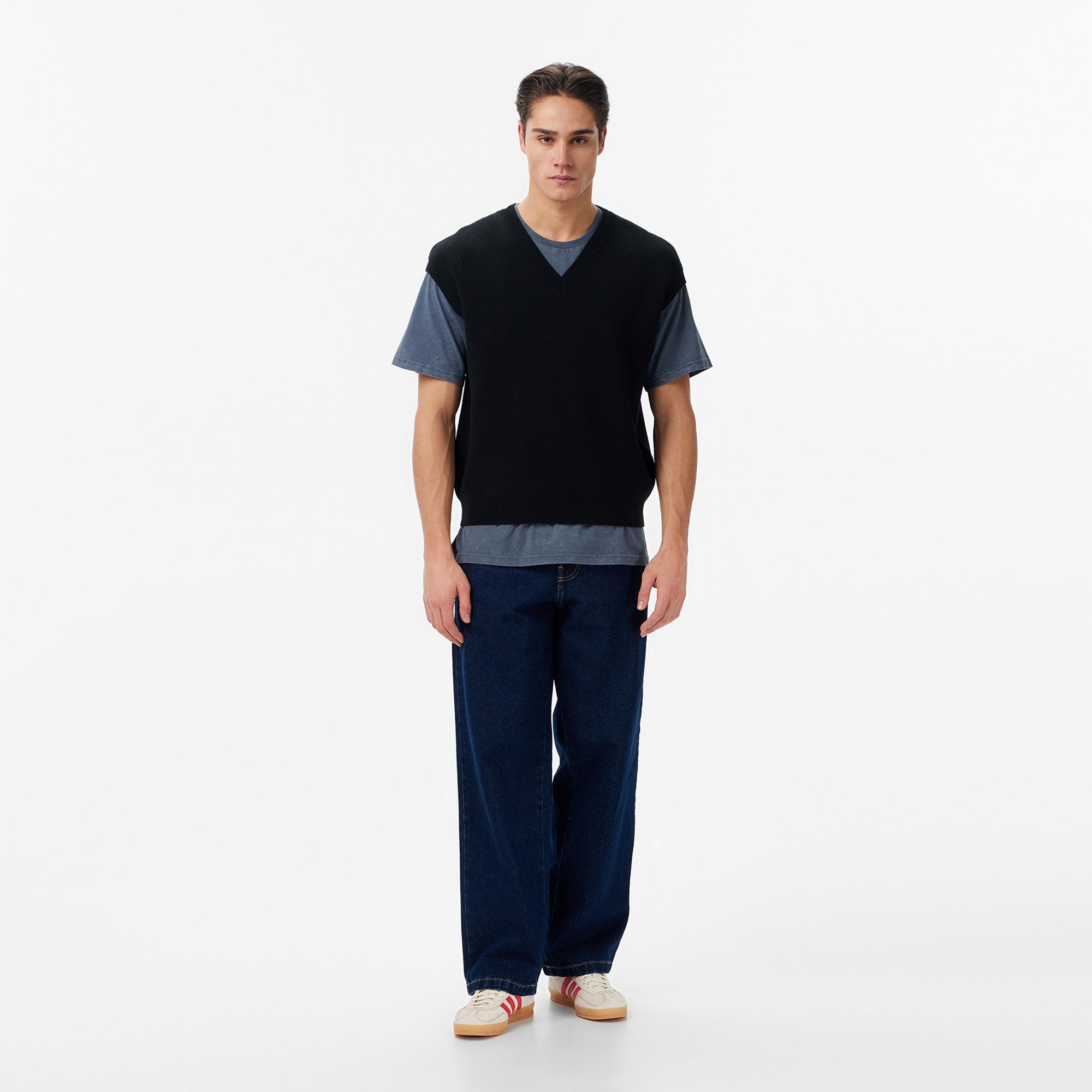 Les Benjamins Regular Fit Erkek Siyah Yelek