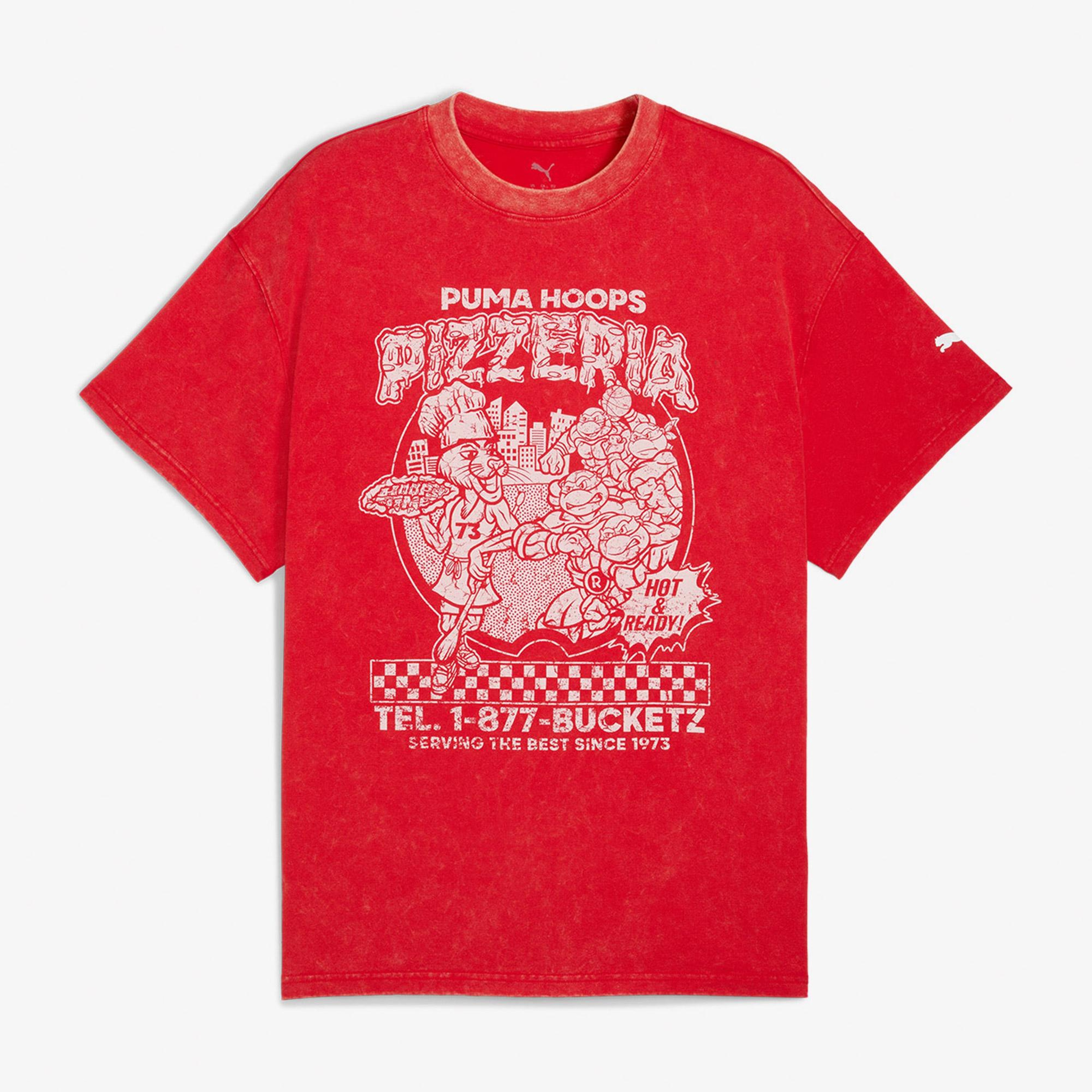 Puma X TMNT Erkek Kırmızı Basketbol T-Shirt