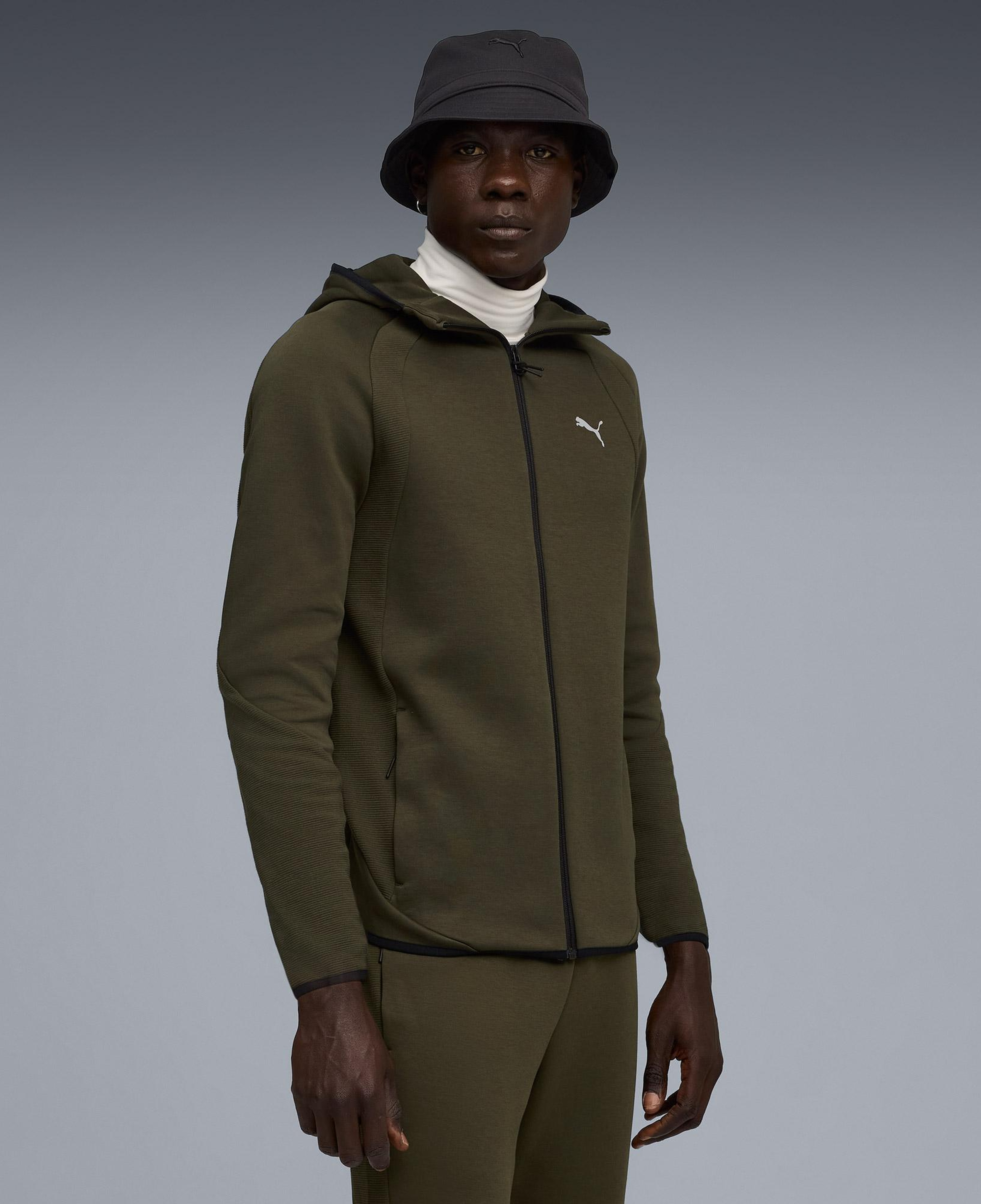 Puma Evostripe Fz Dk Erkek Haki Eşofman Üstü