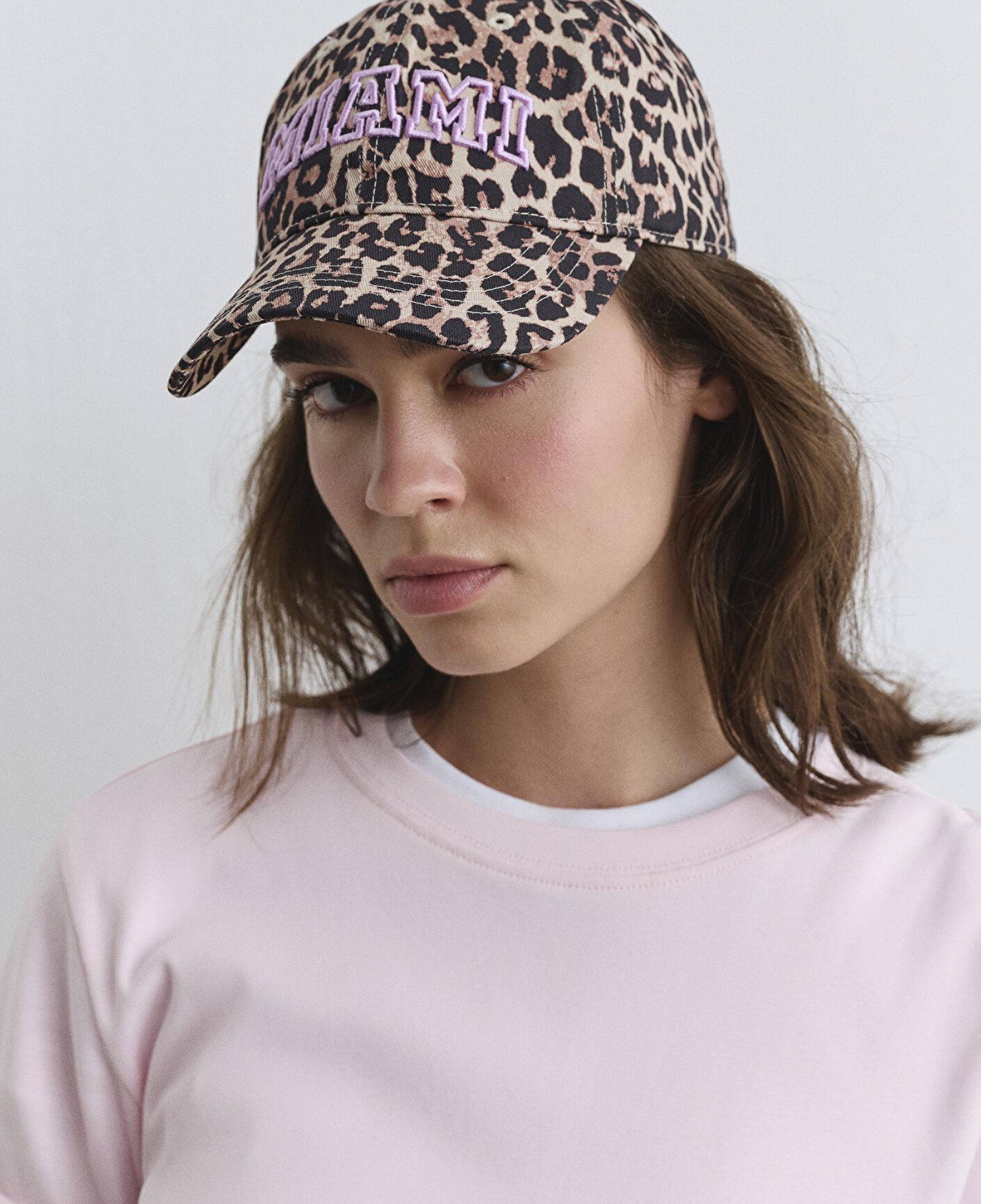 Mavi Leopar Desenli Şapka 1913001-25818