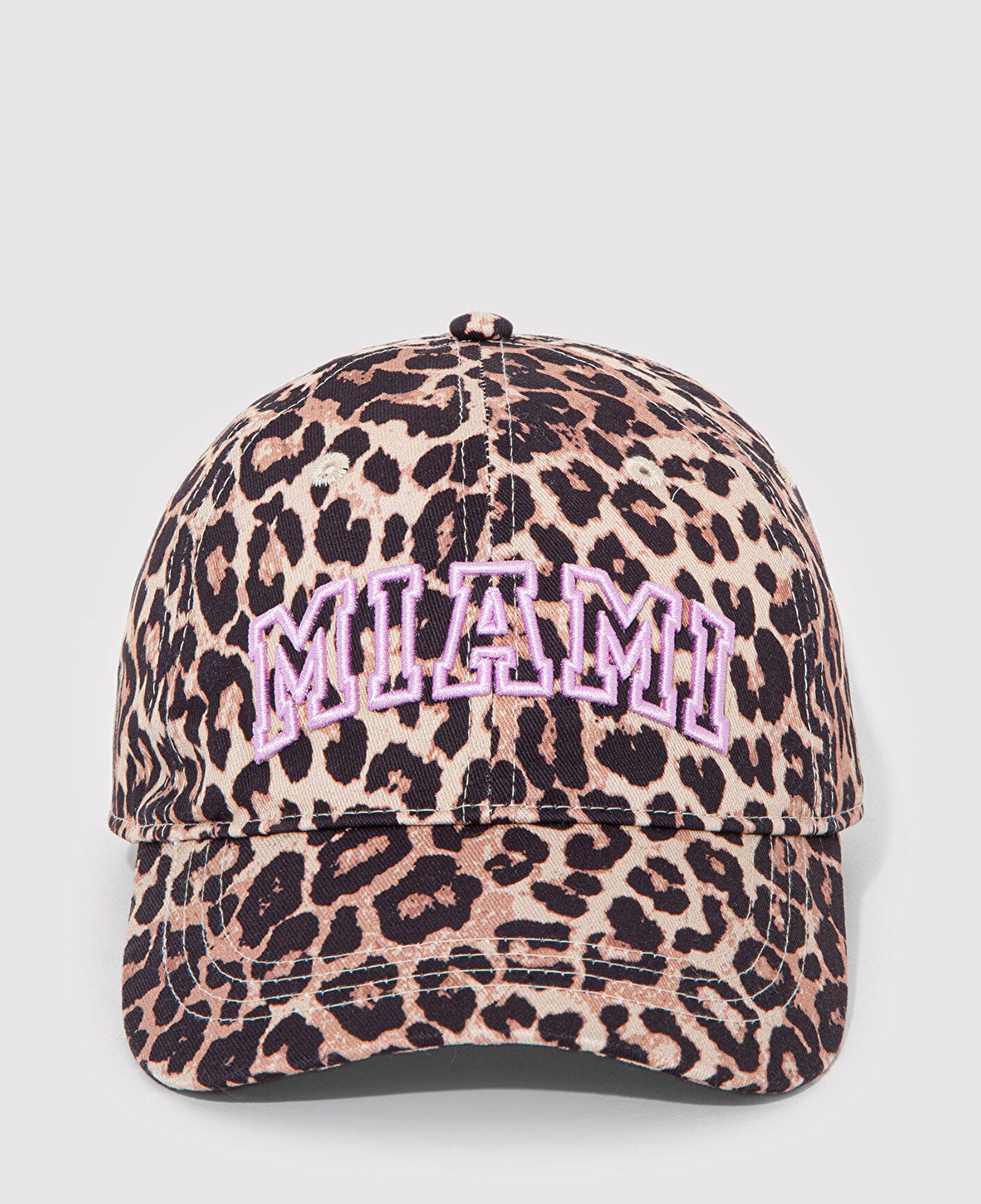 Mavi Leopar Desenli Şapka 1913001-25818