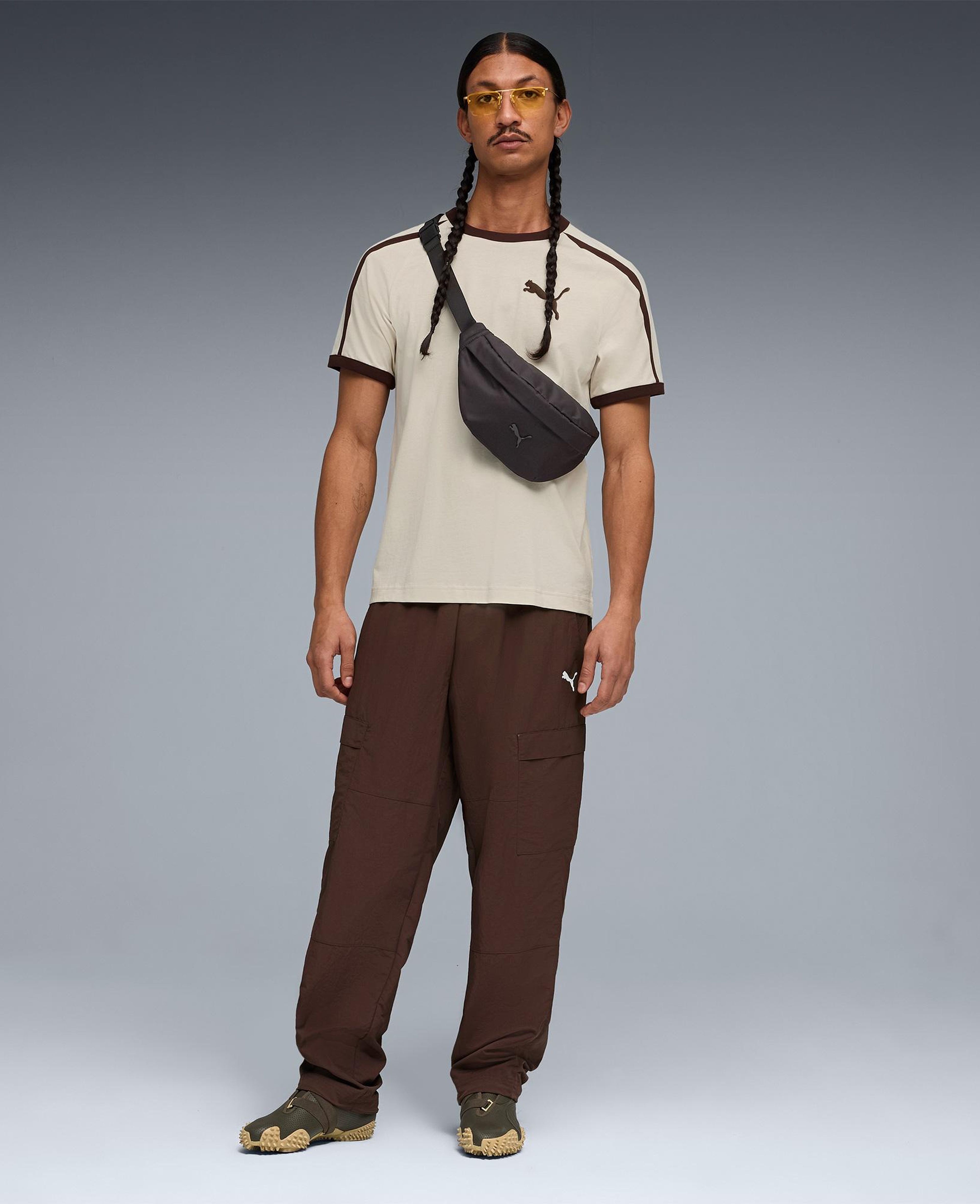 Puma T7 Ringer  Erkek Beyaz T-Shirt