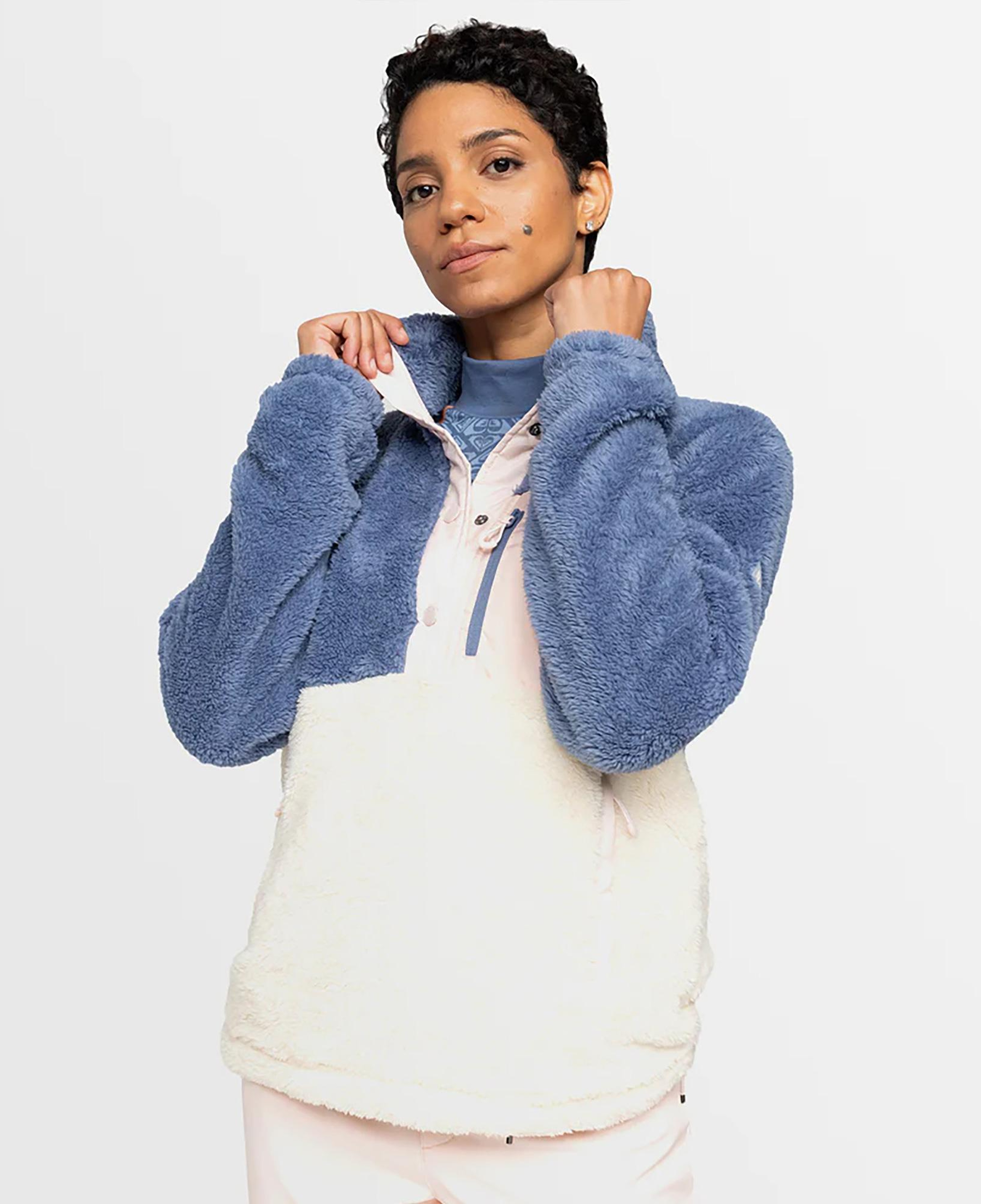 Roxy Alabama Mock Neck Kadın Mavi Polar Üst