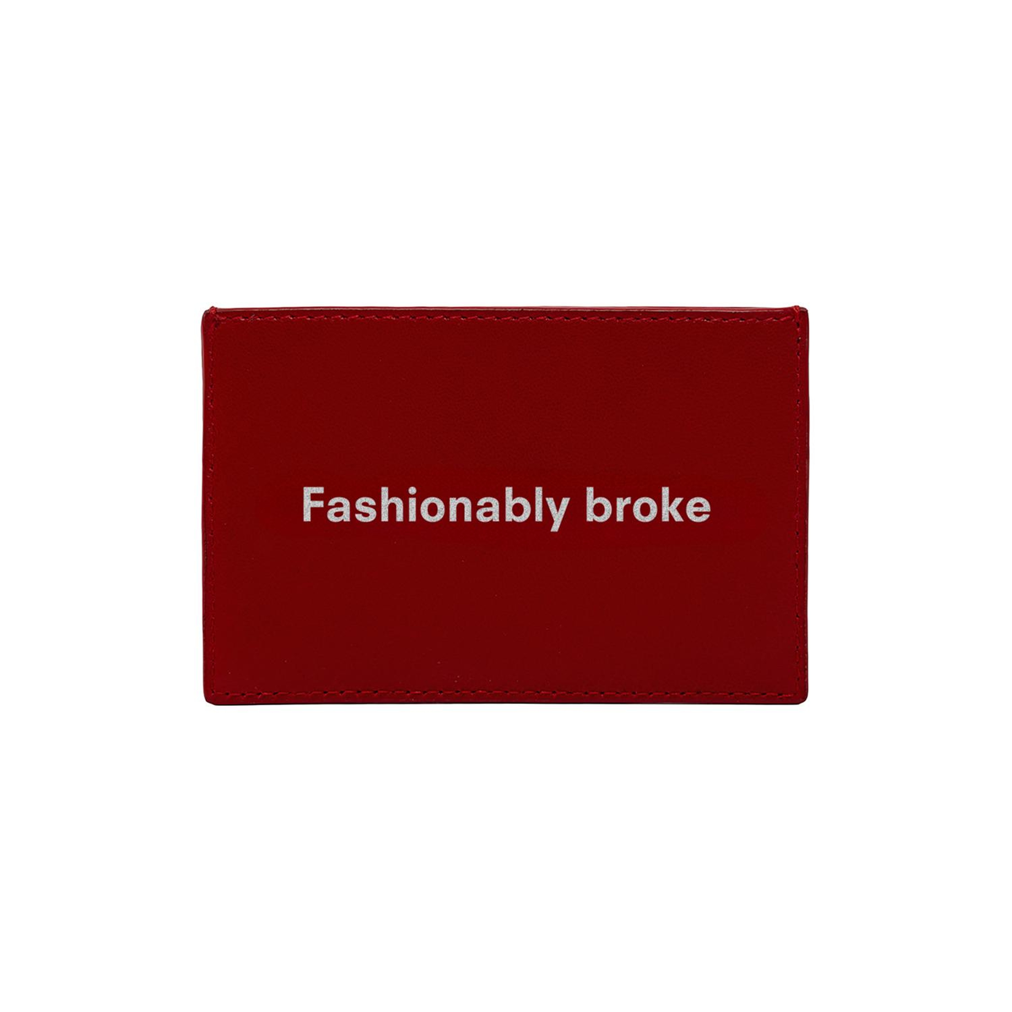 Fashionably Broke KeinxDesa Kırmızı Deri Kartlık