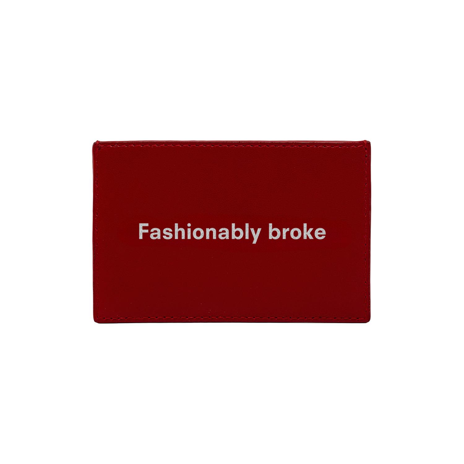 Fashionably Broke KeinxDesa Kırmızı Deri Kartlık