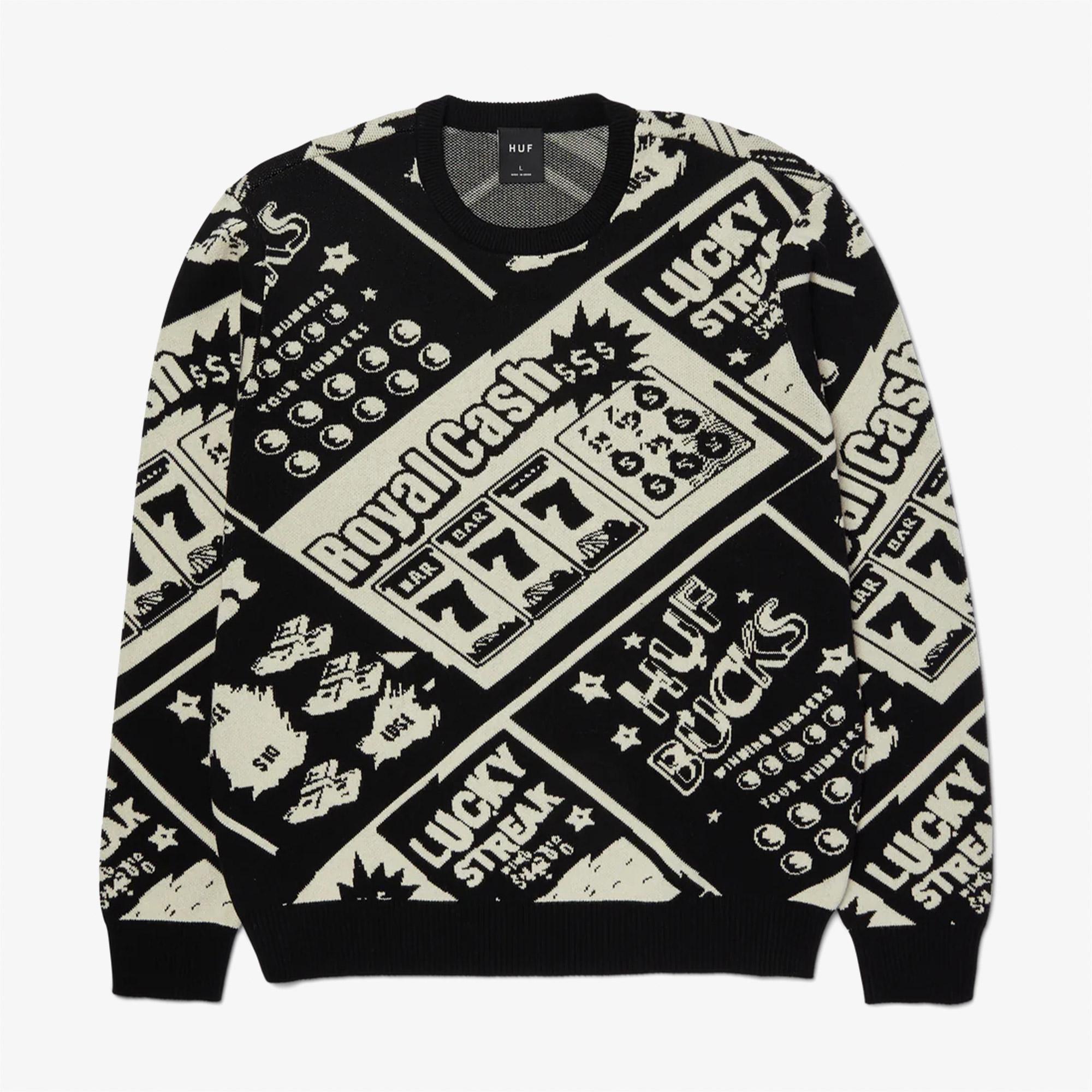 Huf Lucky Crewneck Erkek Siyah Sweatshirt