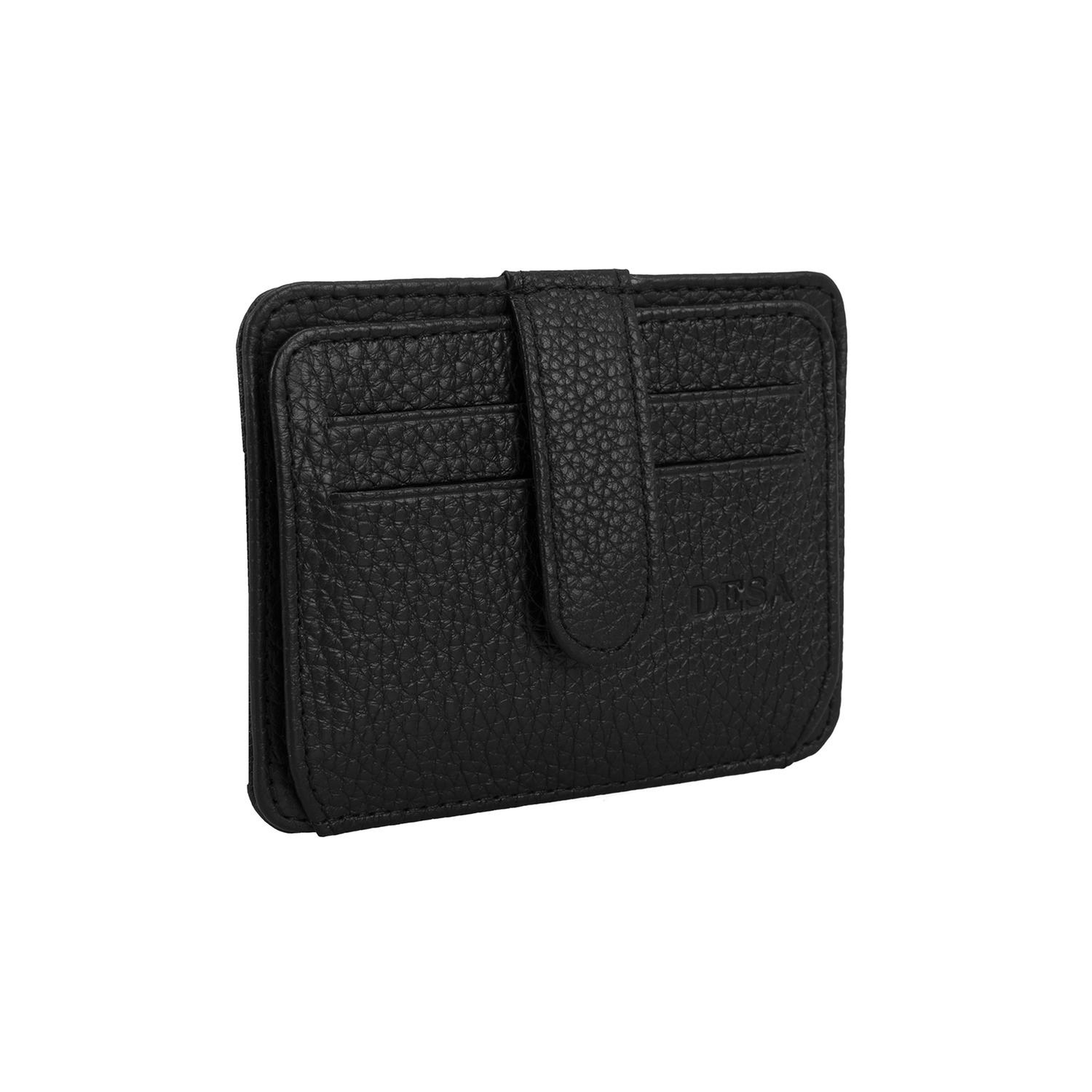 Lerona Siyah Deri Kartlık