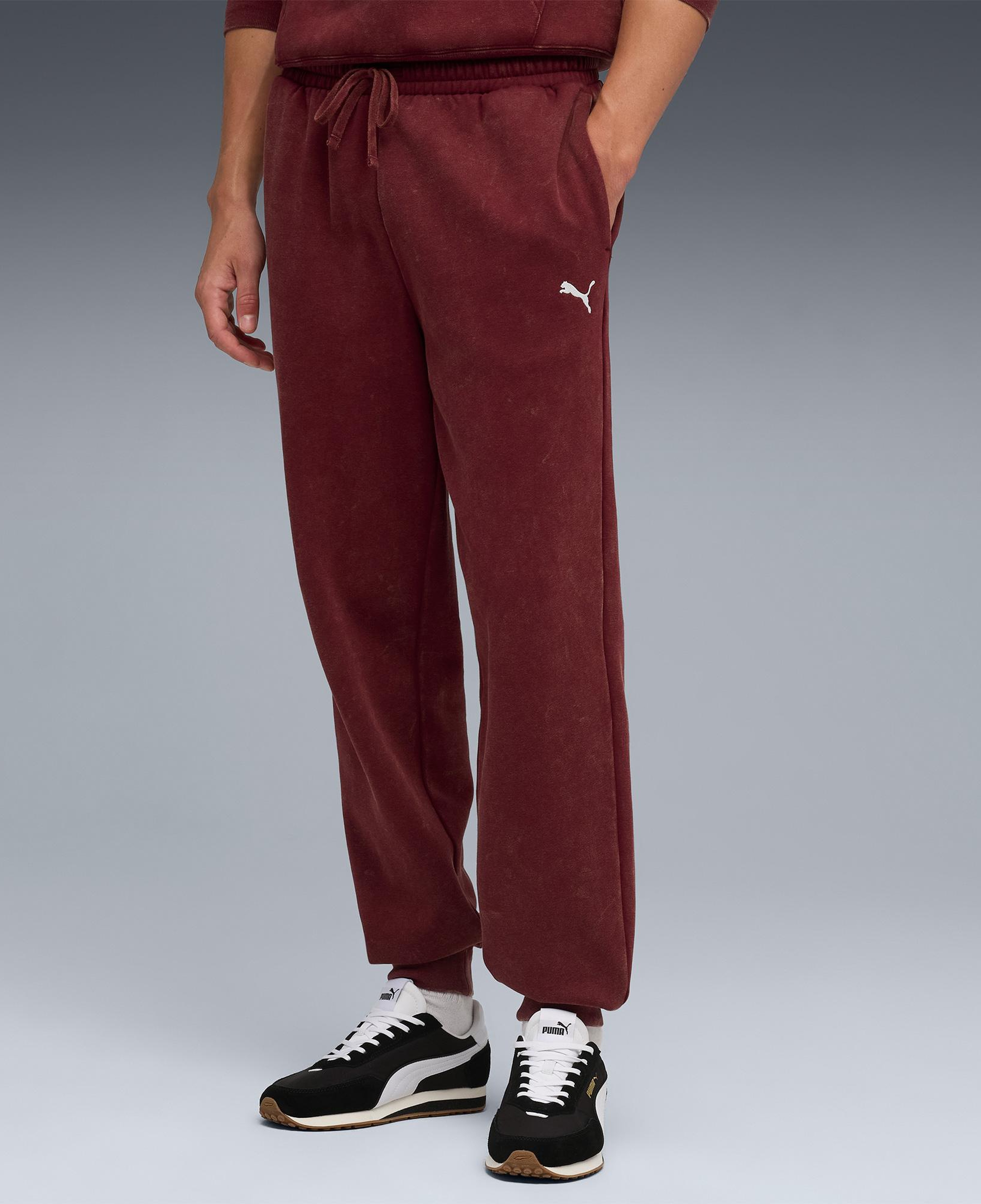 Puma Ess Elevated Wash Sweat Erkek Kırmızı Pantolon