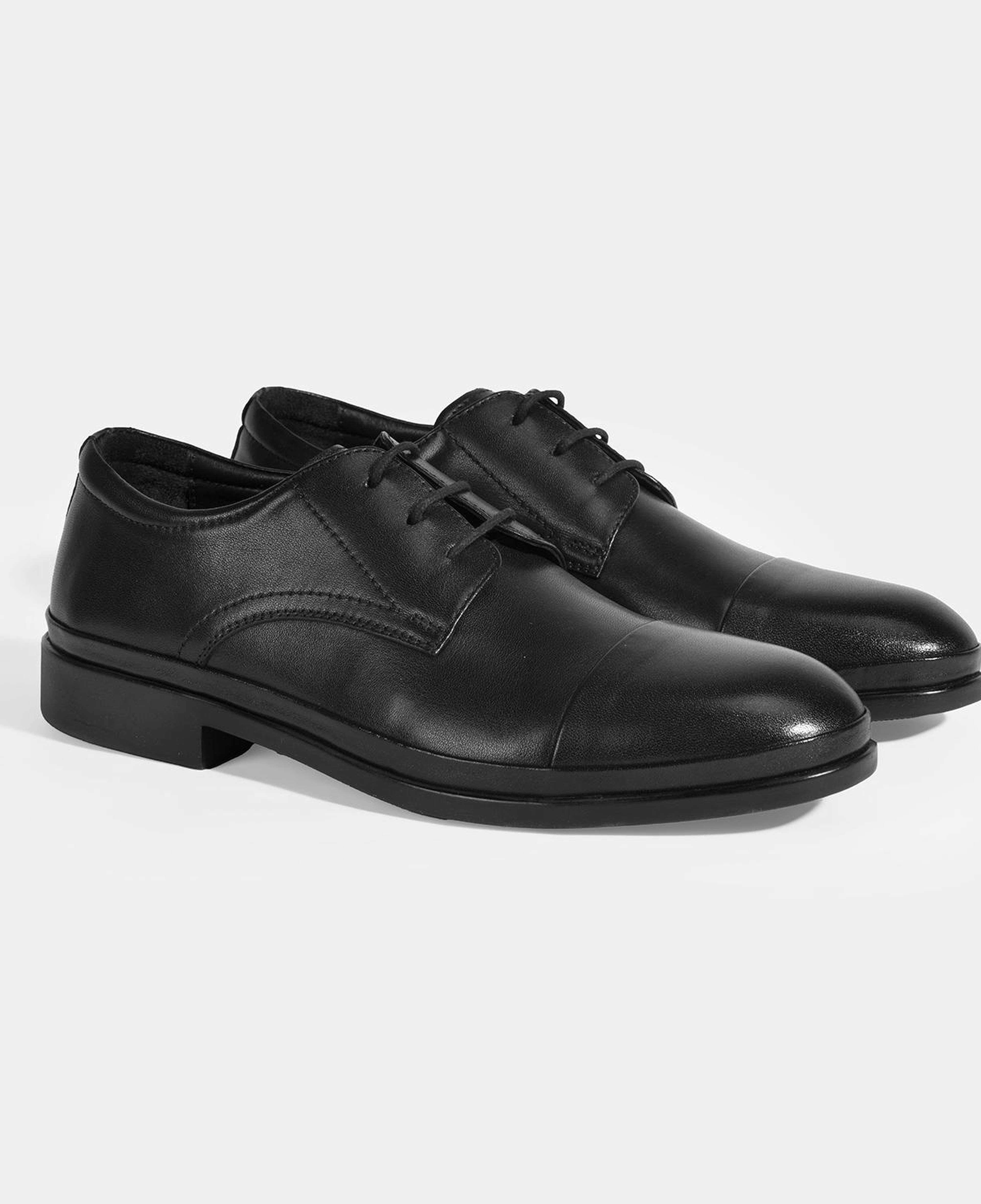 Erkek Siyah DesaComfort Deri Bağcıklı Günlük Ayakkabı