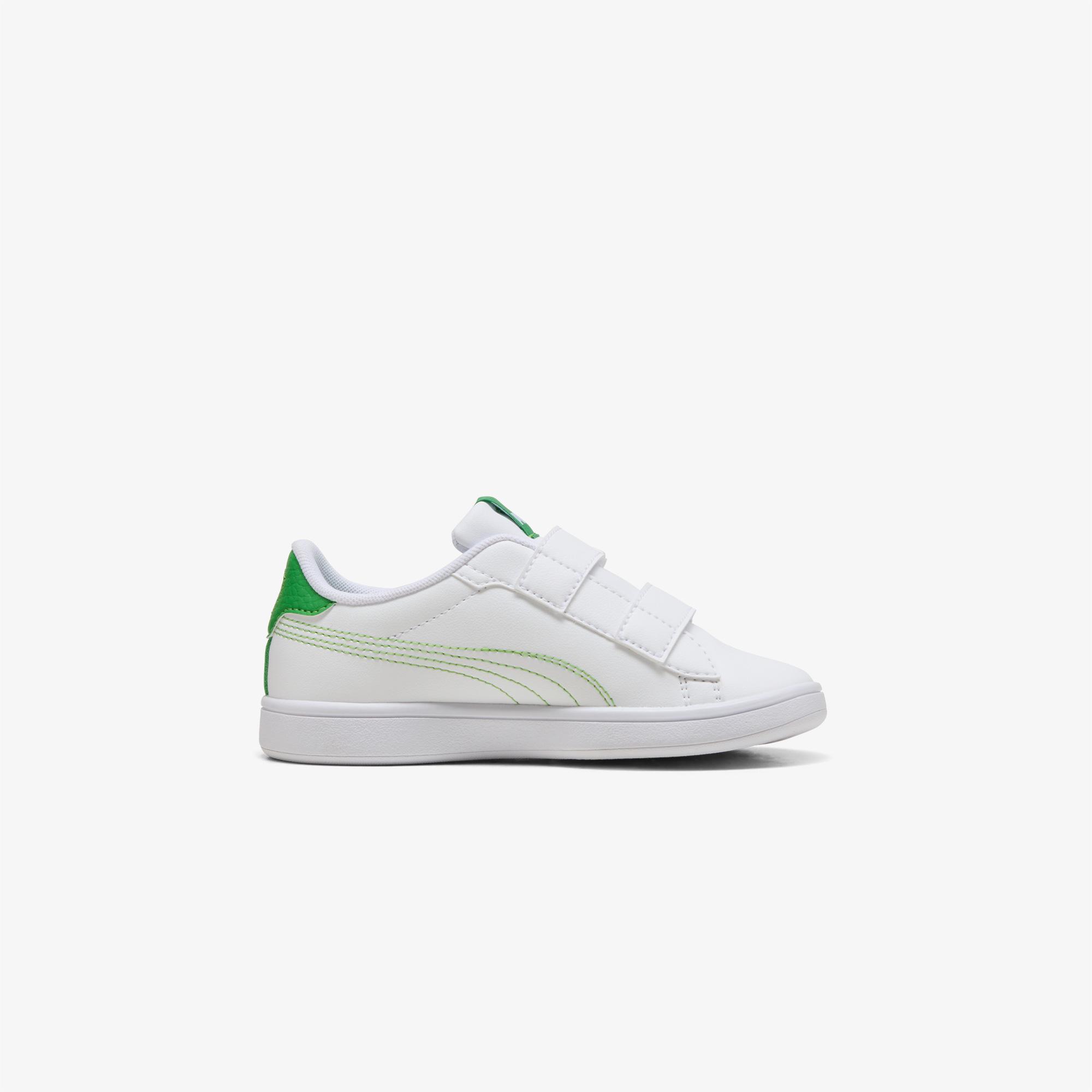 Puma Smash 3.0 Dino V Çocuk Beyaz Spor Ayakkabı