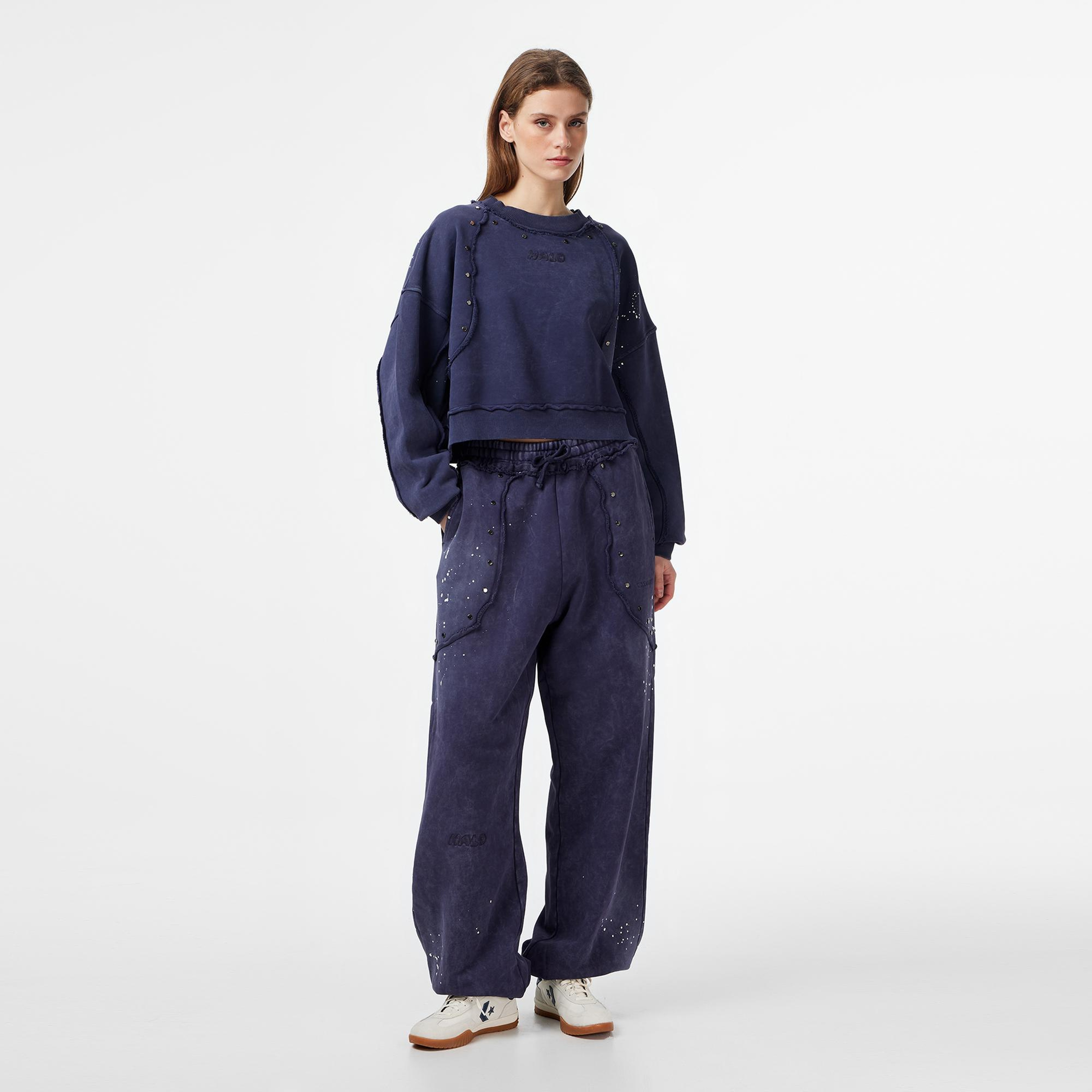 Les Benjamins Regular Fit Kadın Mor Eşofman Altı