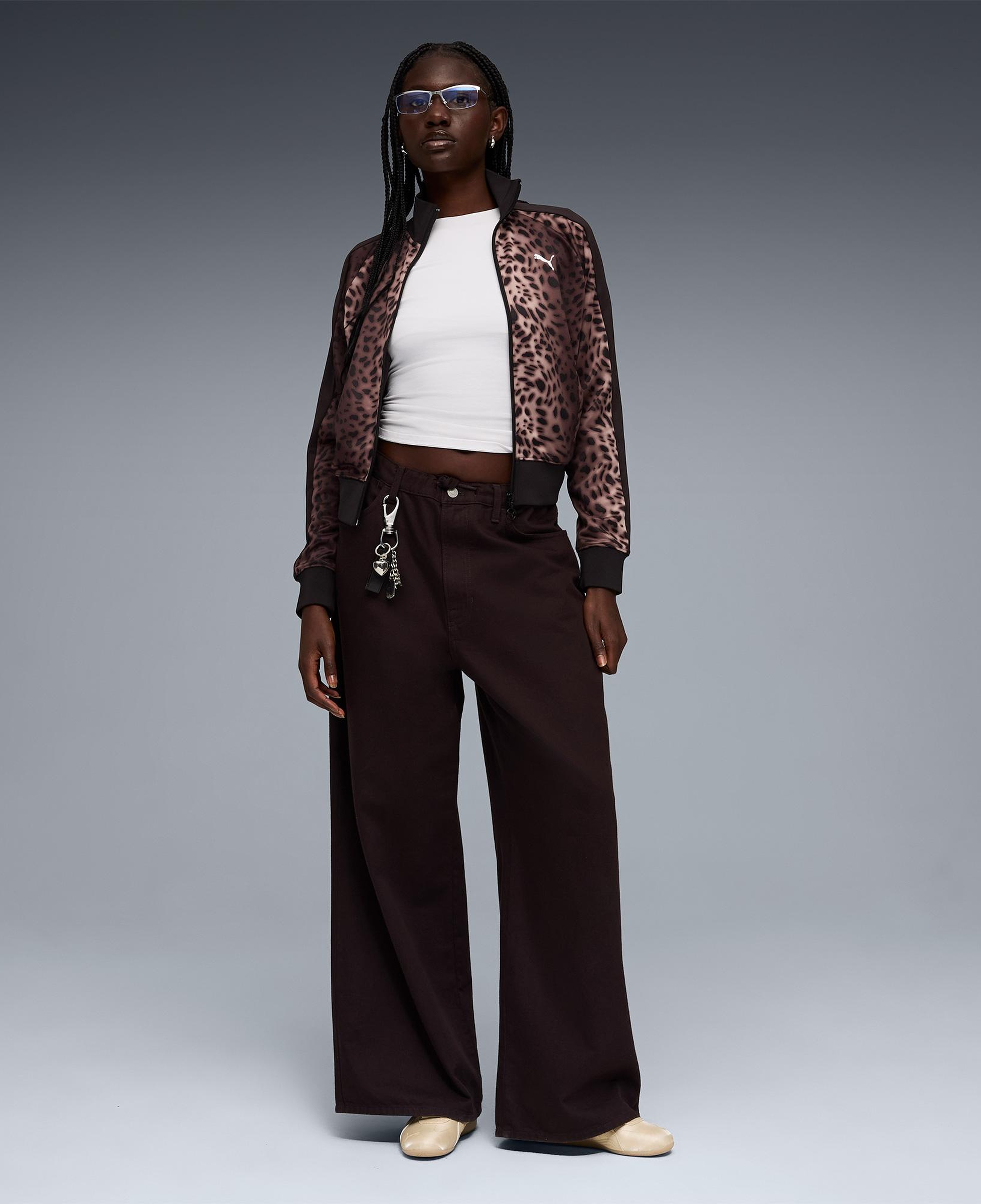 Puma T7 Leo Luxe Aop Track Kadın Siyah Ceket