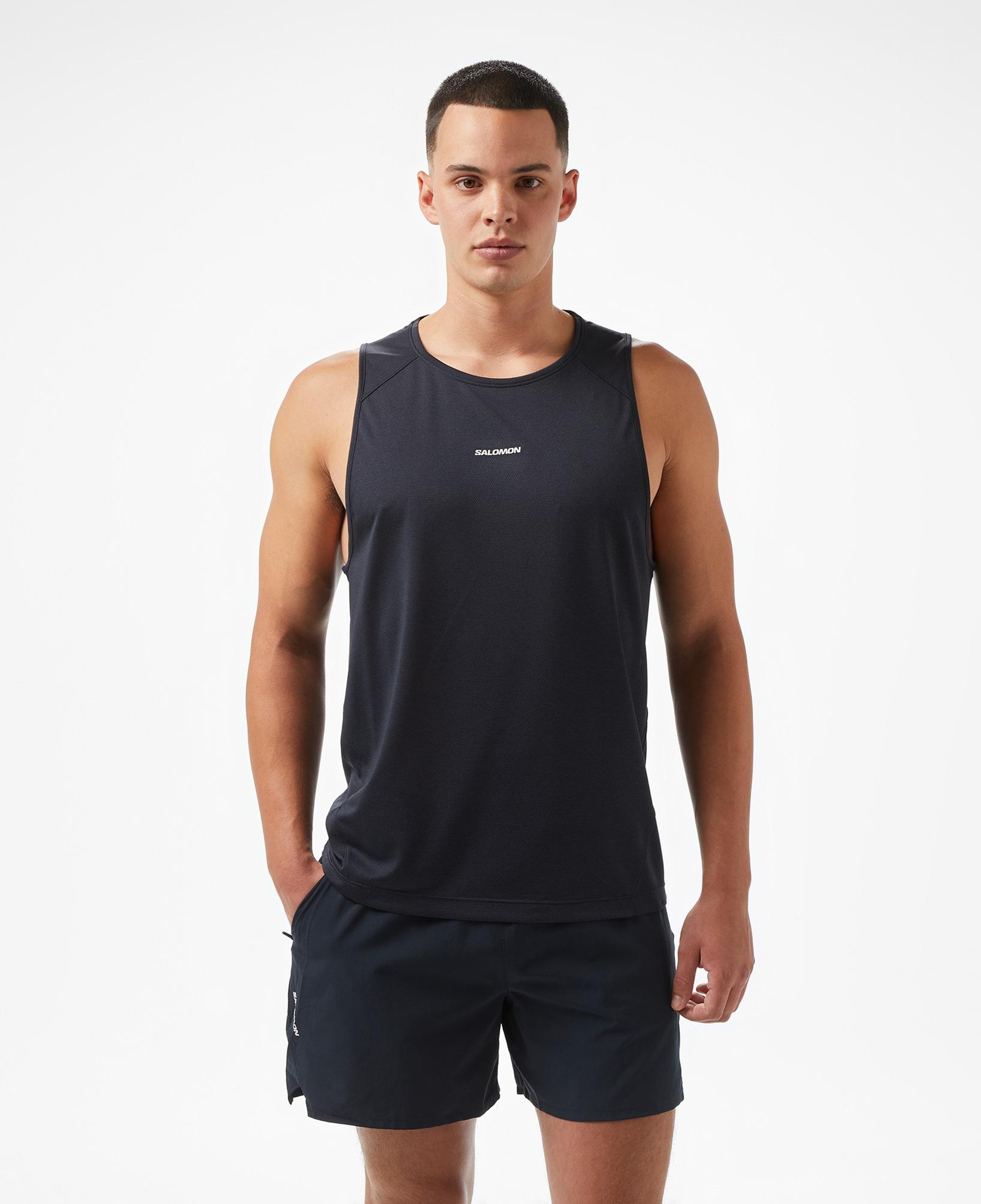 Salomon Shkout Core Tank Erkek Siyah Koşu Atleti