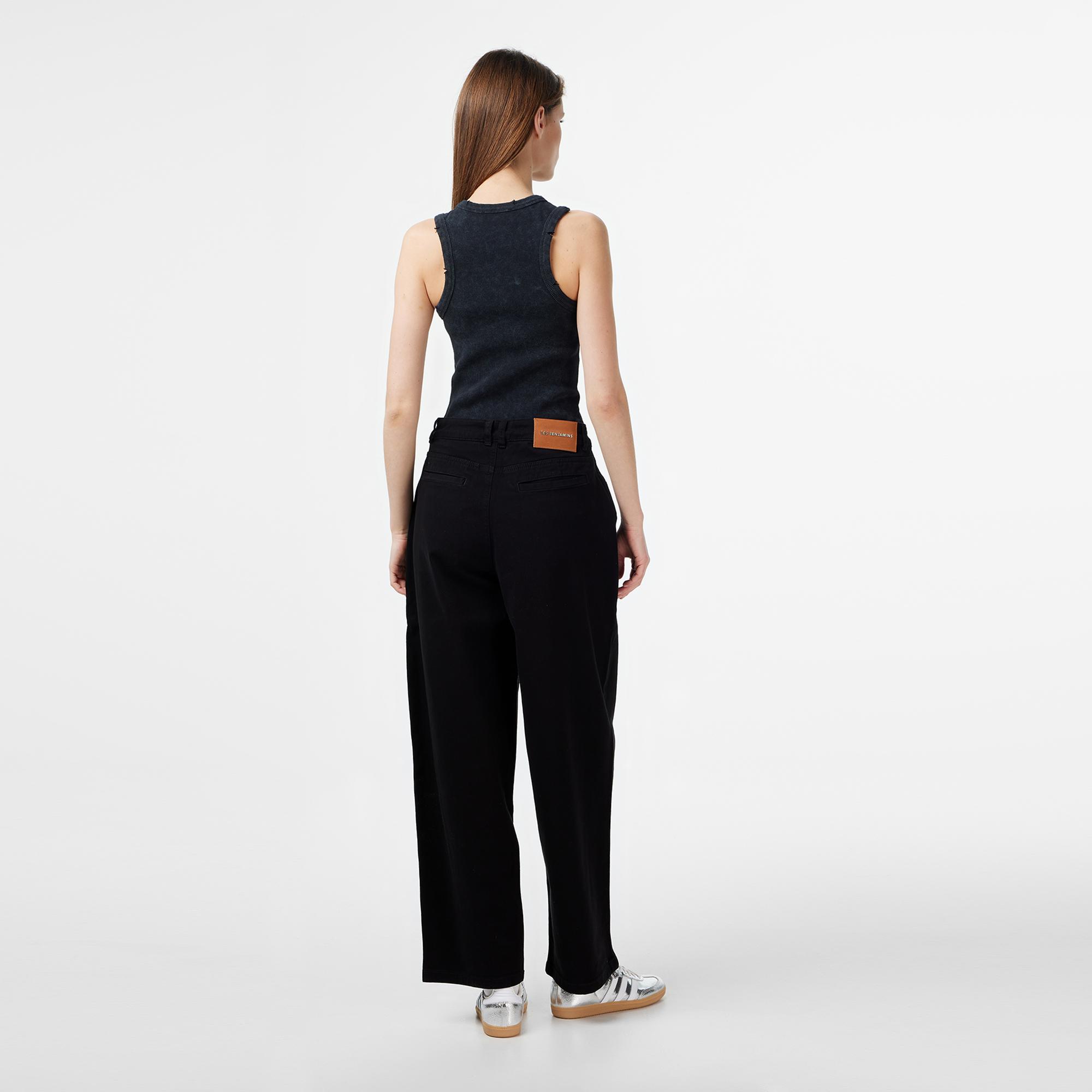 Les Benjamins Regular Fit Kadın Siyah Pantolon