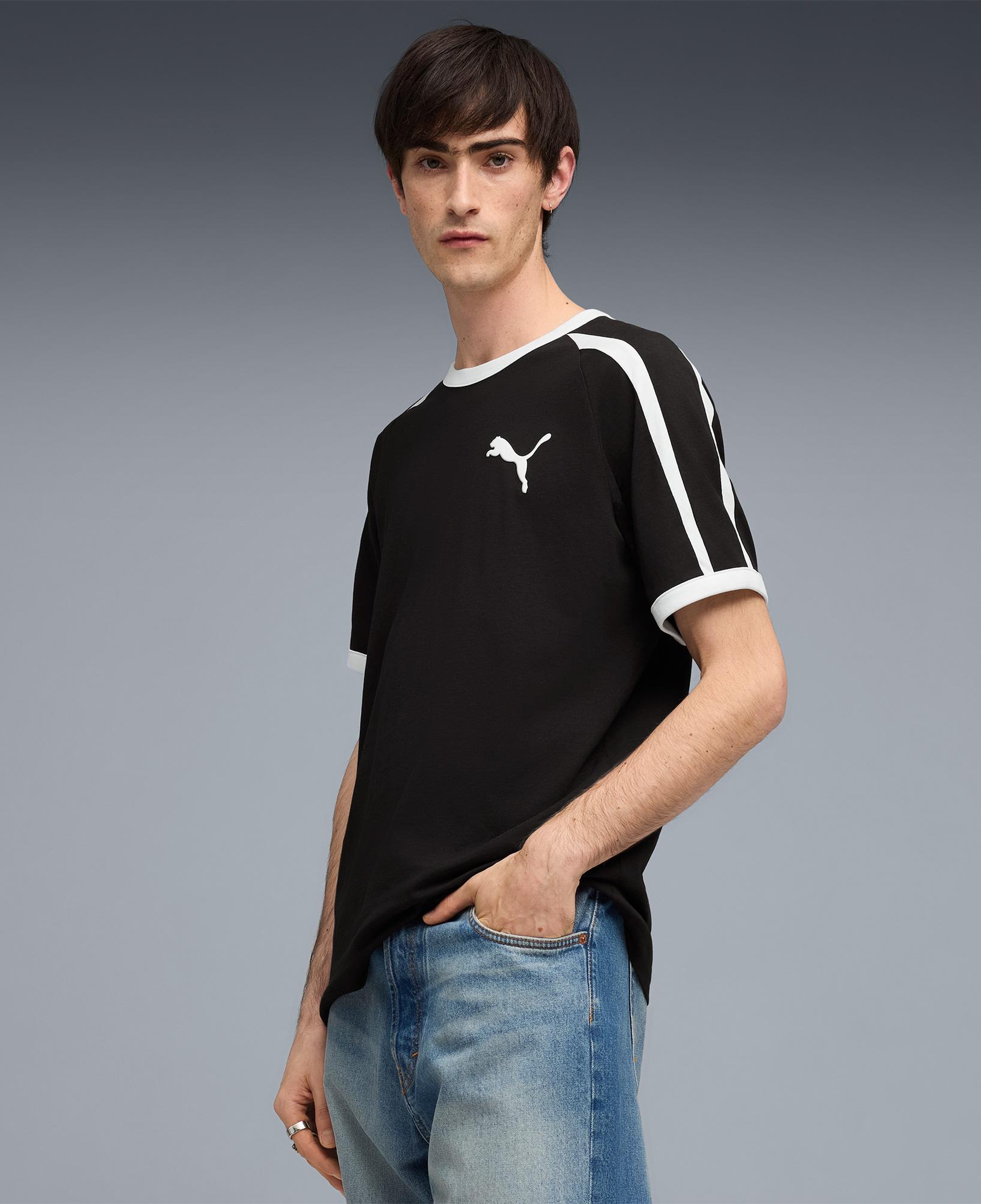 Puma T7 Ringer  Erkek Siyah T-Shirt