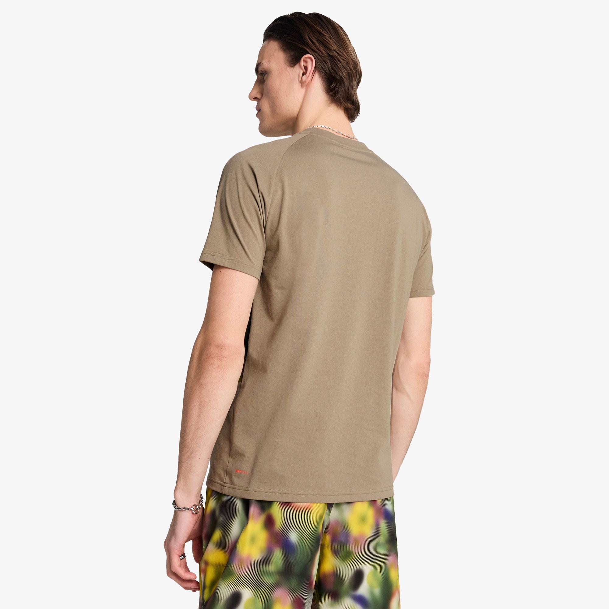 Puma Hoops X Pumatech Graphic Erkek Haki T-Shirt