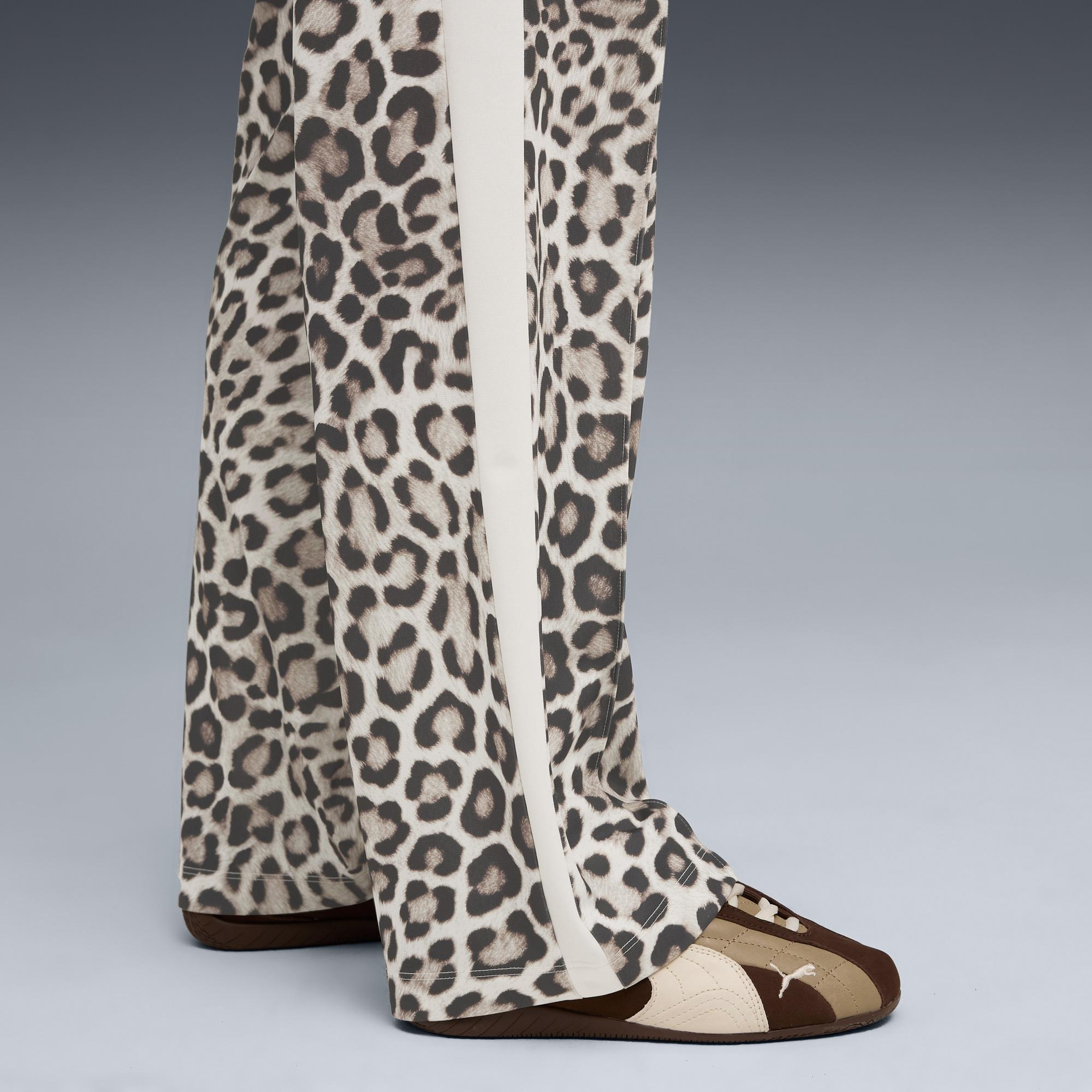 Puma T7 Allover Print Kadın Krem Eşofman Altı