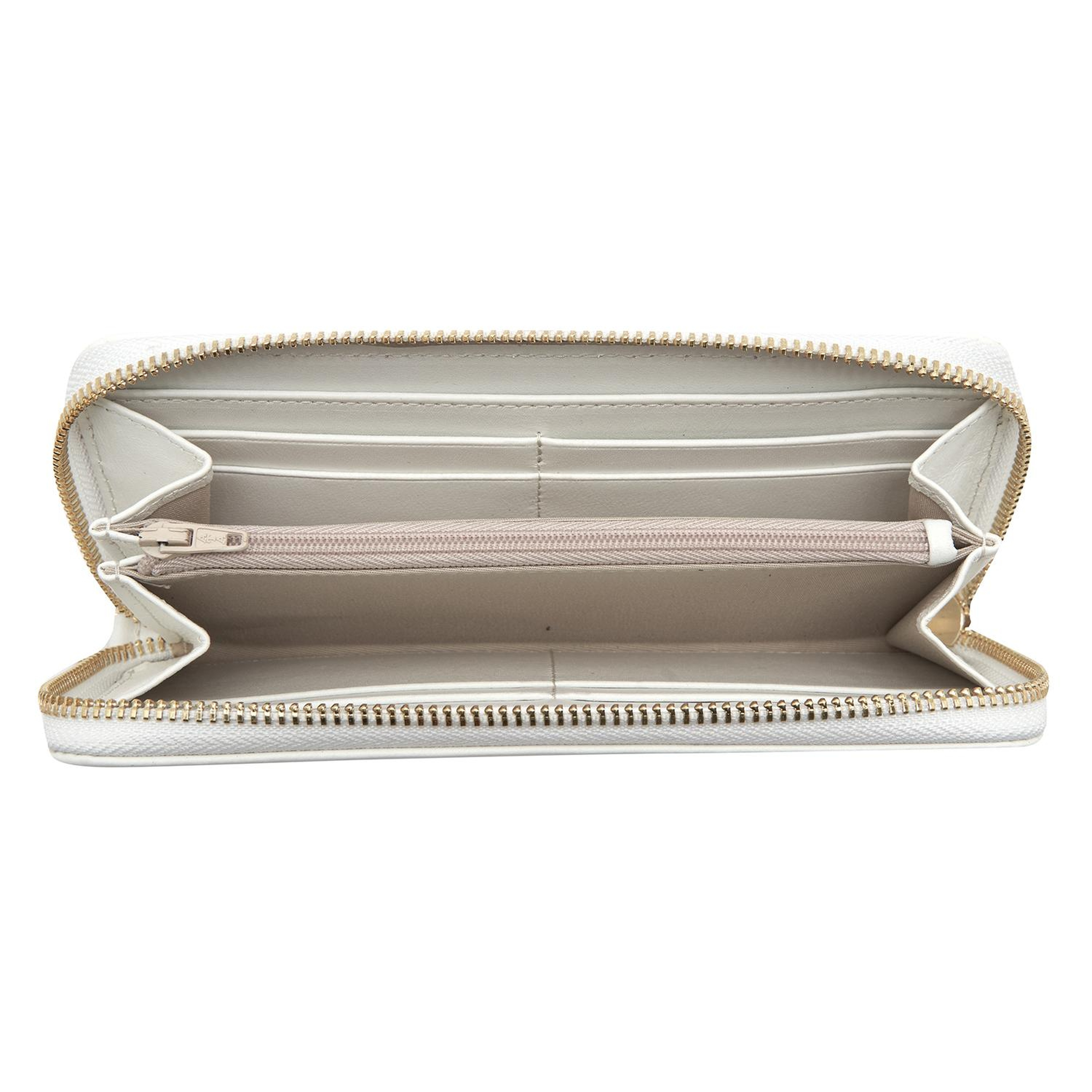 Beyaz Kadın Deri Cüzdan