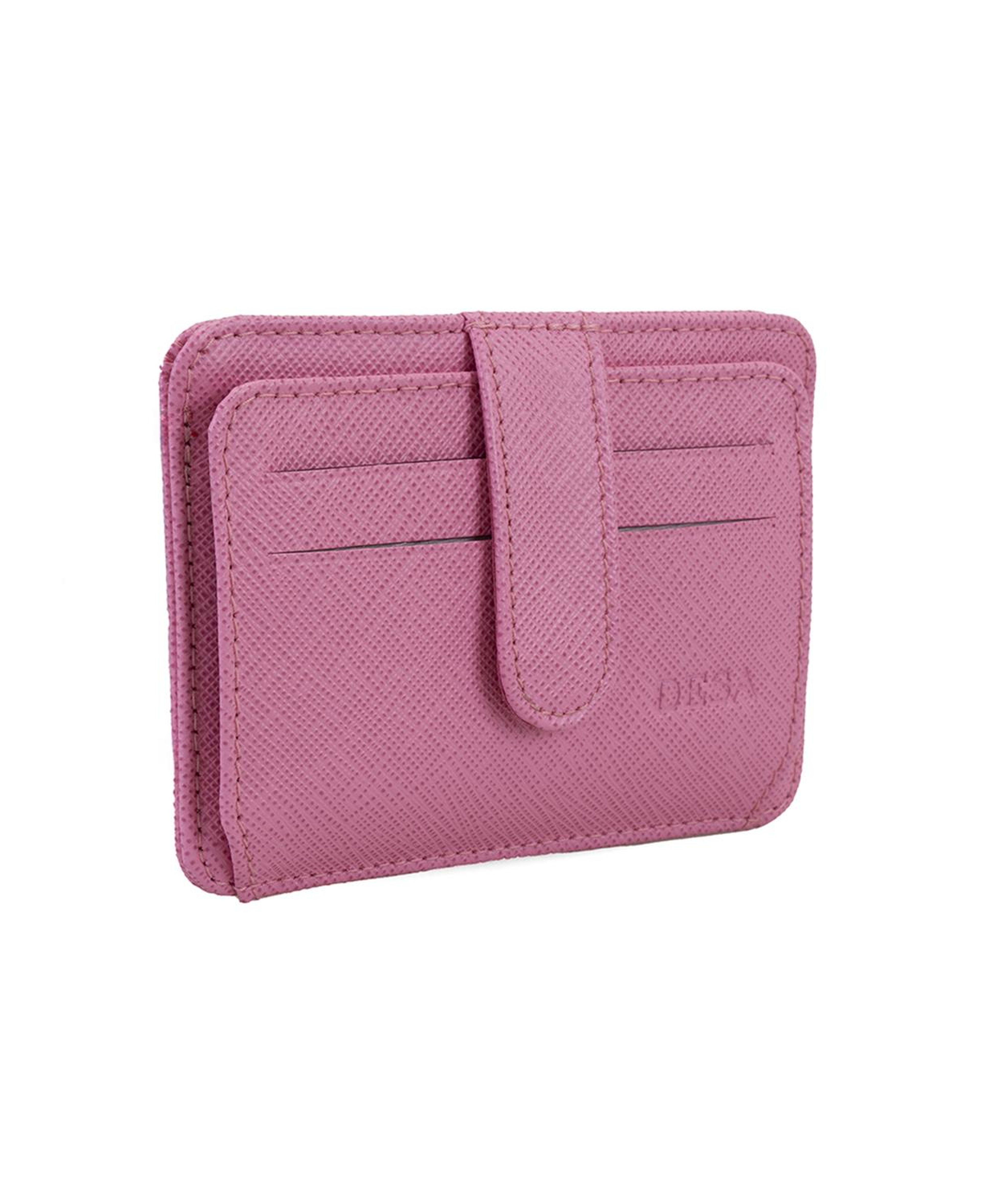 Lenora Pembe Kadın Deri Kartlık