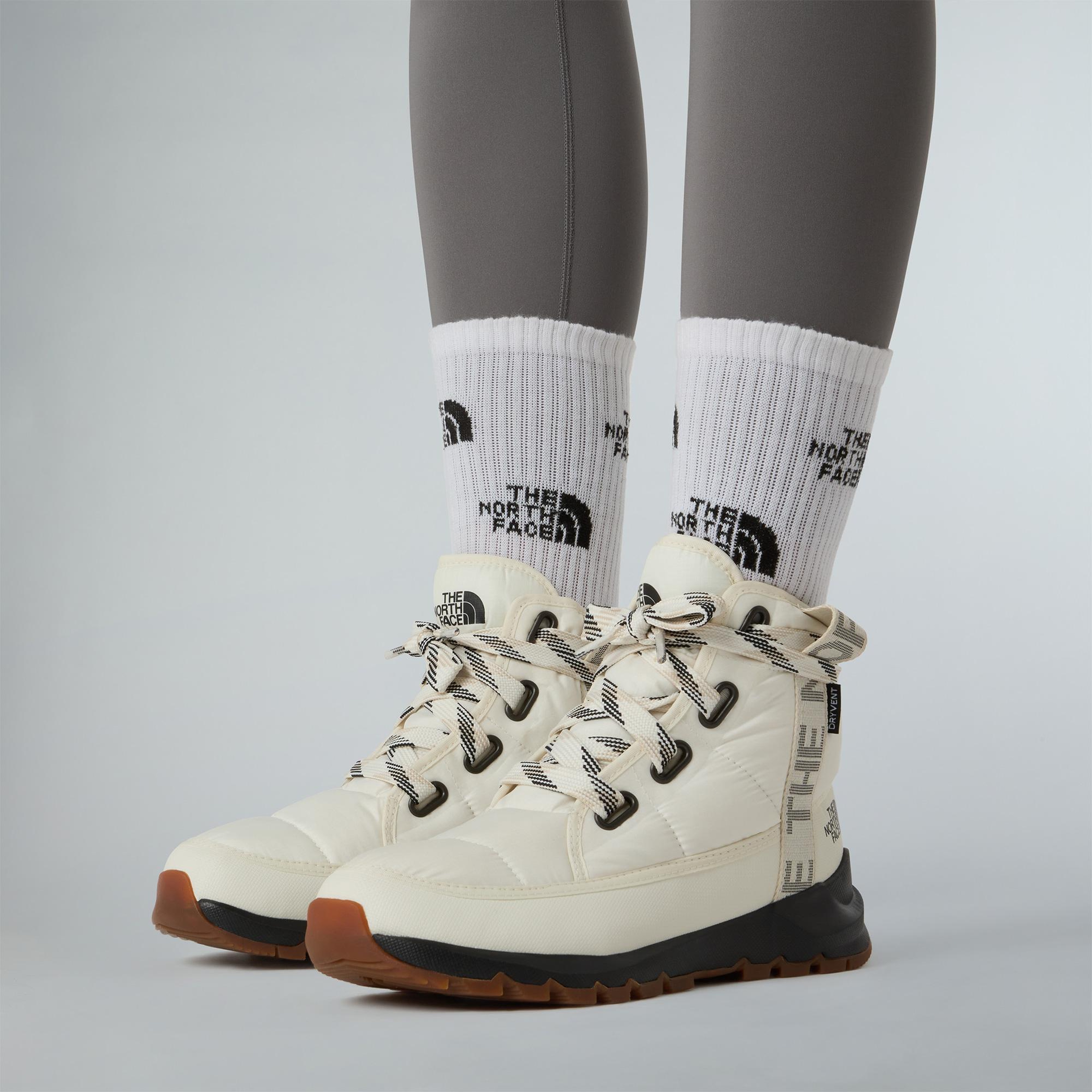 The North Face Thermoball Lace Up Luxe Su Geçirmez Kadın Beyaz Bot