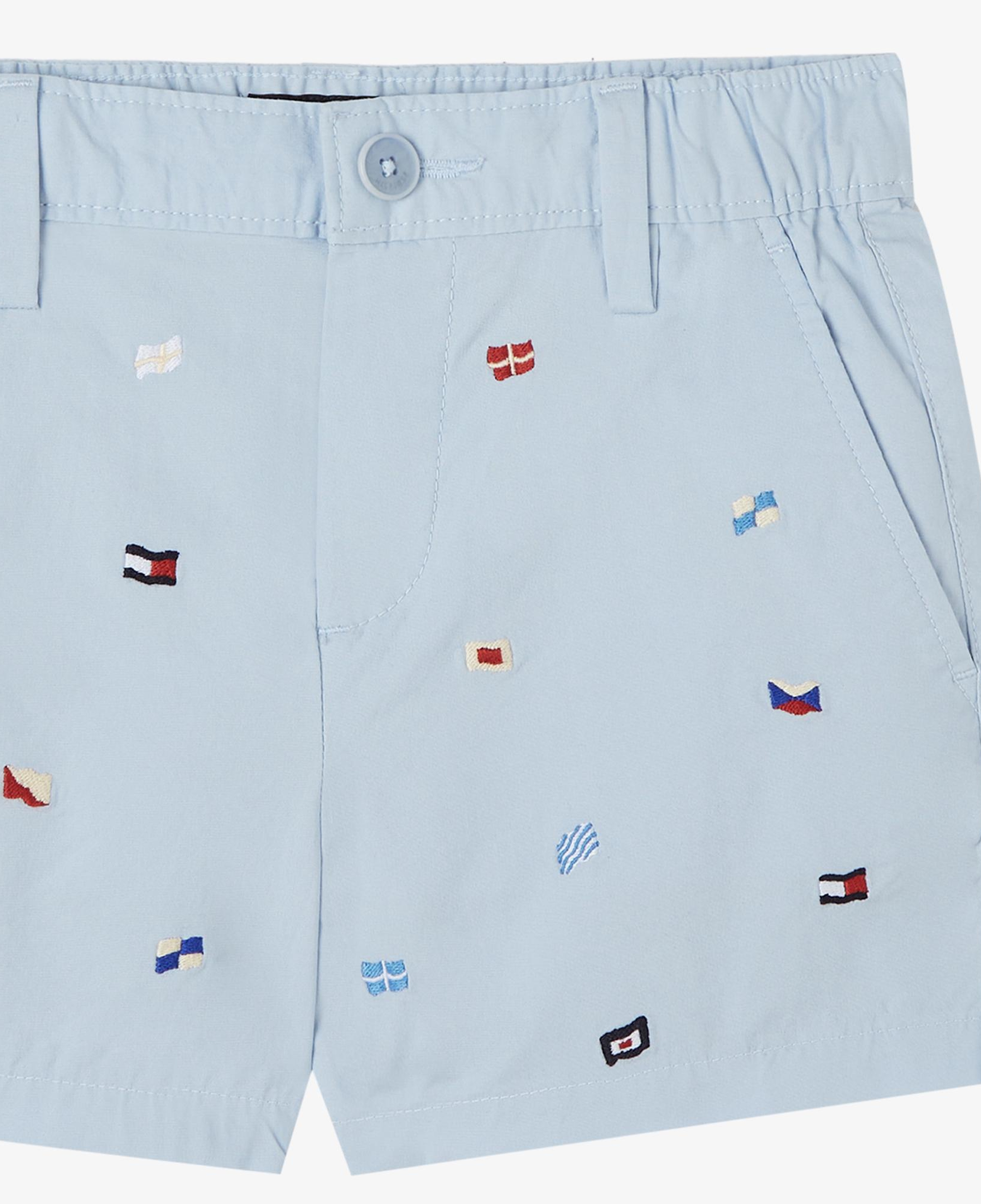 Tommy Hilfiger Allover Flag Çocuk Mavi Şort