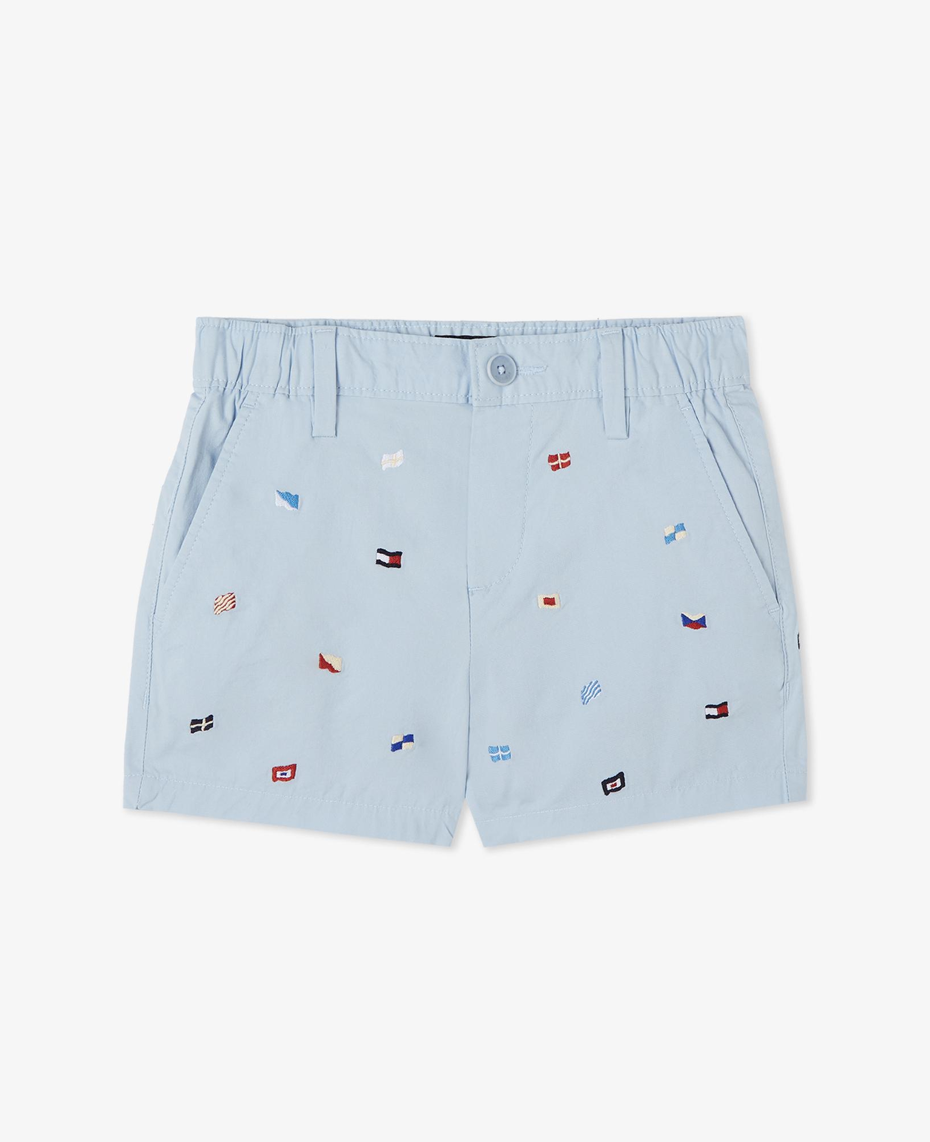 Tommy Hilfiger Allover Flag Çocuk Mavi Şort